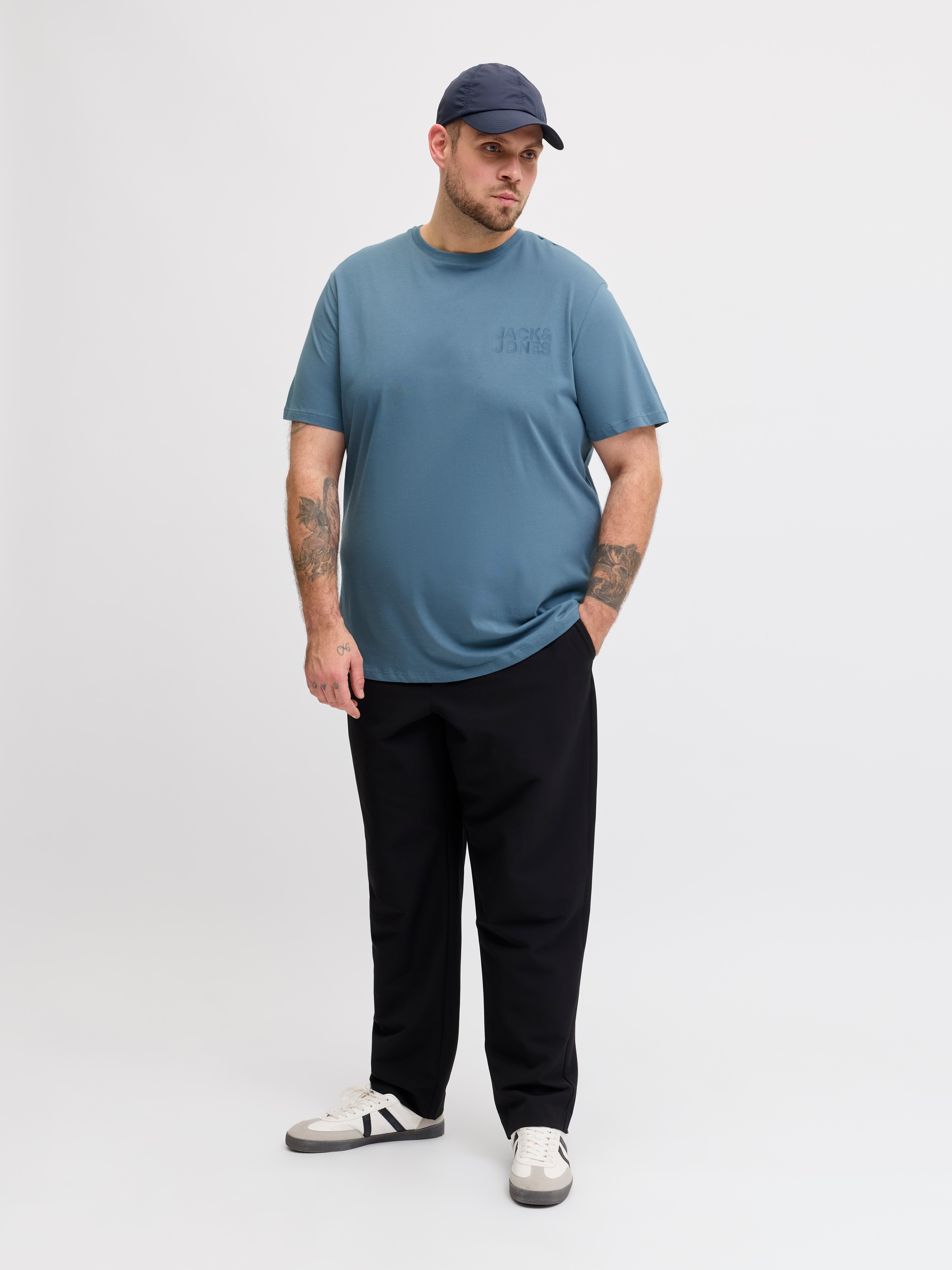 Jack & Jones PlusSize Rundhalsshirt »JJECORP LOGO TEE SS O-NECK NOOS PLS« Baumwolle, regular fit