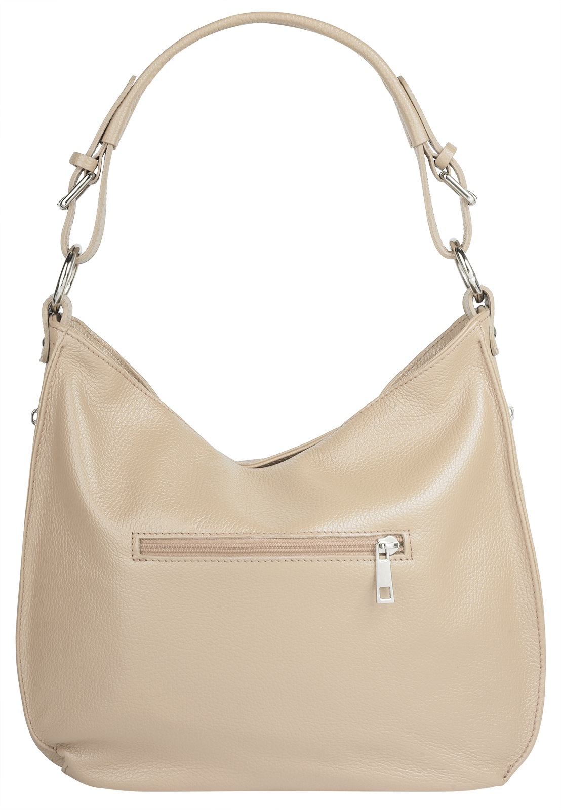Shopper SAMANTHA LOOK, Damen, Gr. B/H/T: 36cm x 30cm x 10cm onesize, beige, Leder, leicht glänzend, unifarben, Taschen Shopper, echt Leder, Made in Italy 3