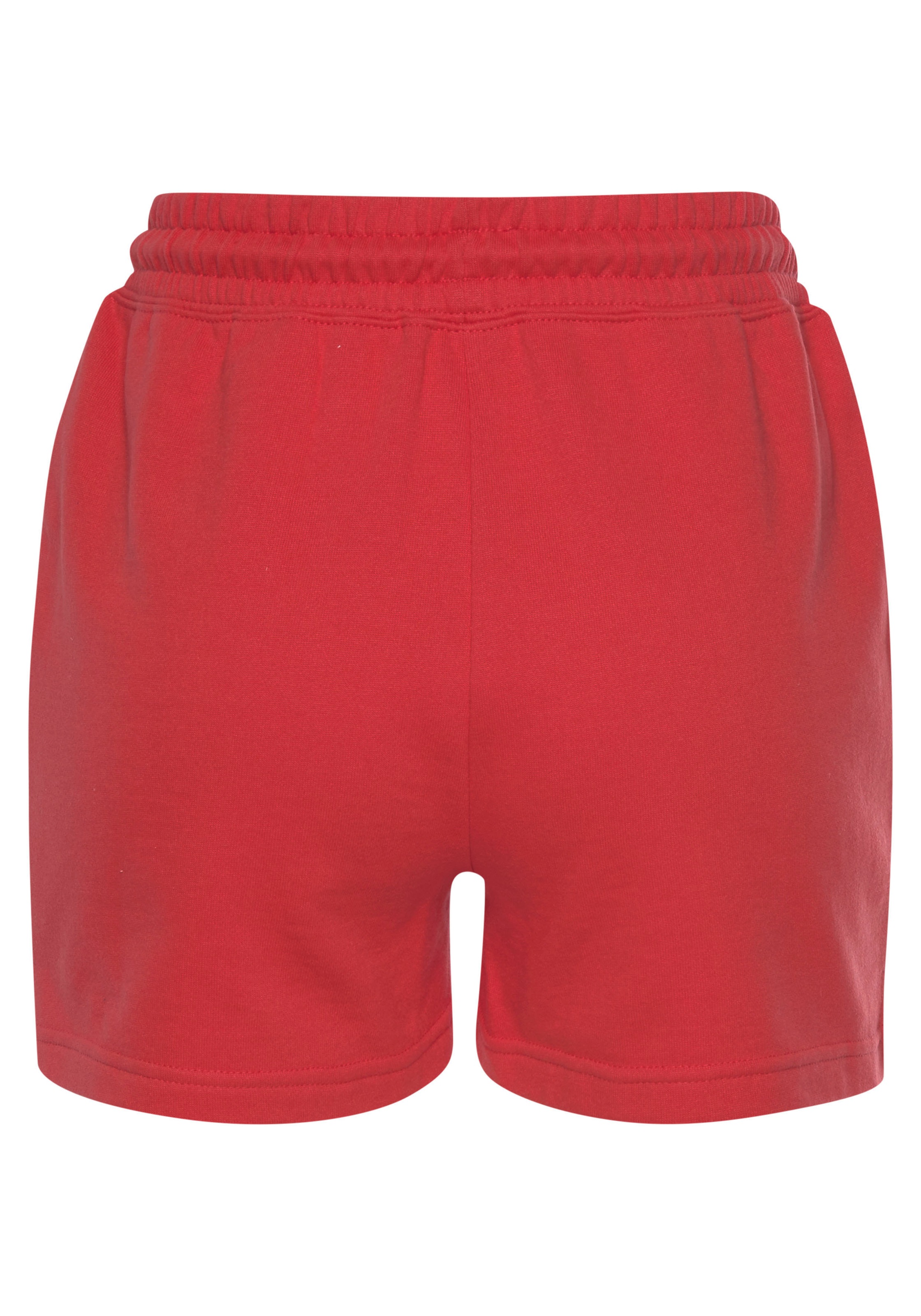 Sweatshorts H.I.S, Damen, Gr. 36/38, N-Gr, rot, Interlock, Obermaterial: 60% Baumwolle, 40% Polyester, unifarben, Basic, kurz, Hosen Sweatshorts, im maritimen Stil, Loungewear, Loungeanzug 3