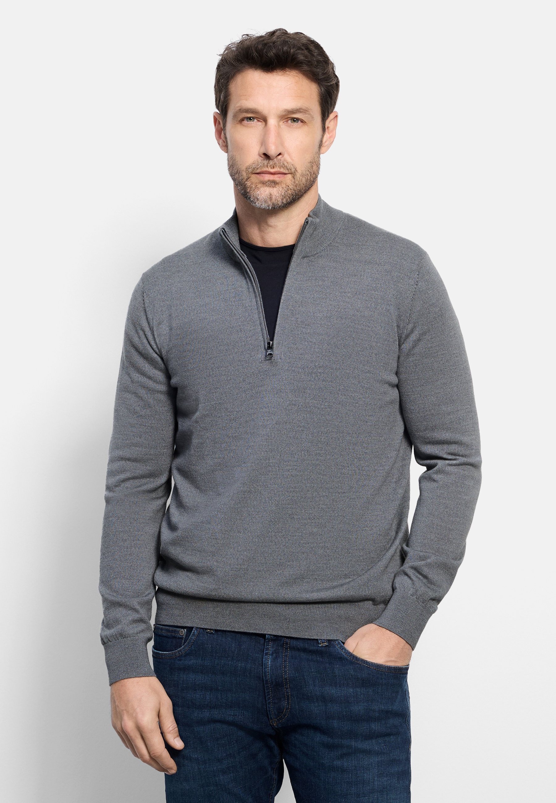OLYMP "OLYMP Casual Strick, Troyer"