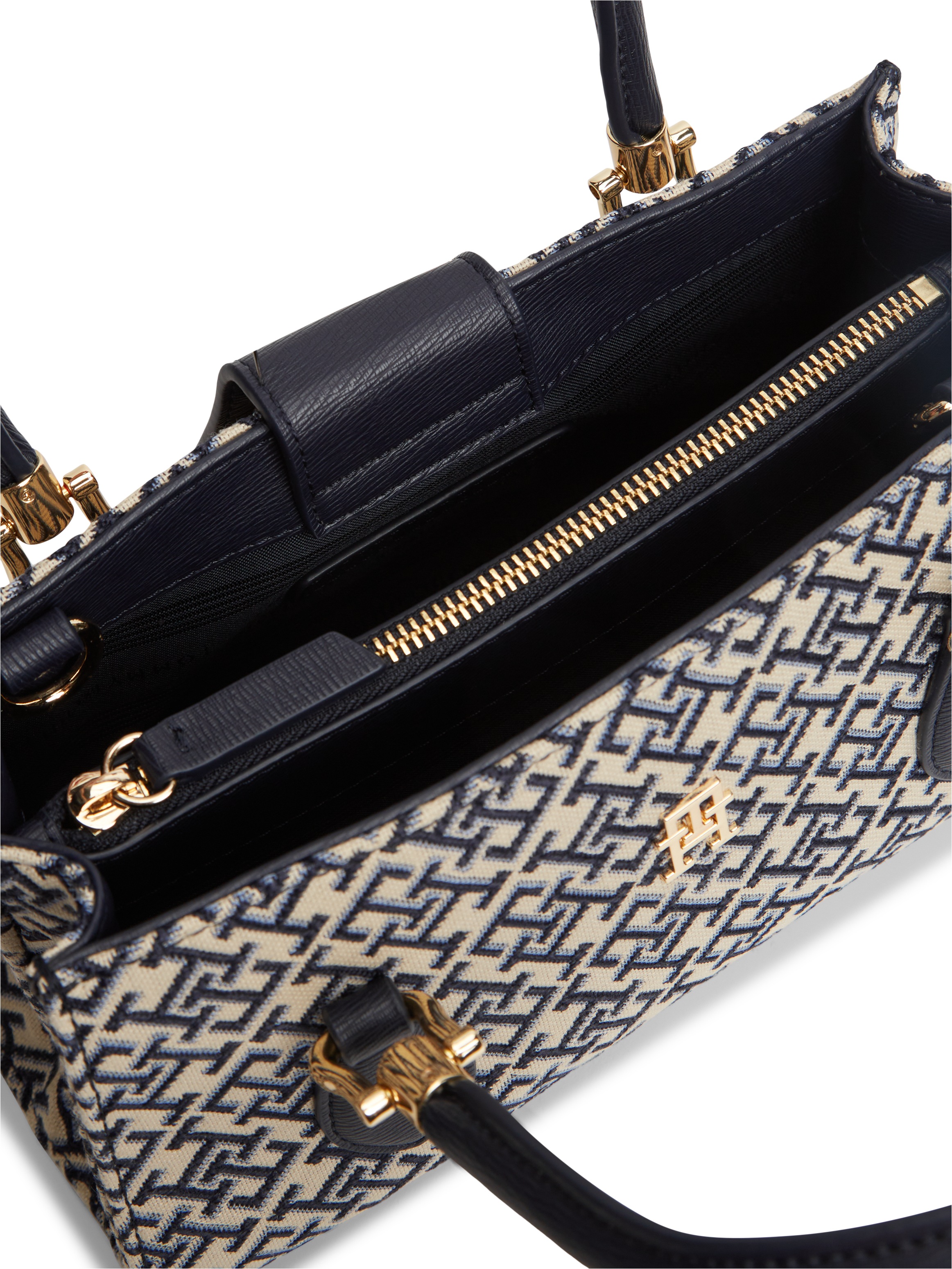 Tommy Hilfiger Henkeltasche »TH GRACE MINI SATCHEL JACQUARD« Damen Umhängetasche, Handtasche mit edler TH-Stickerei