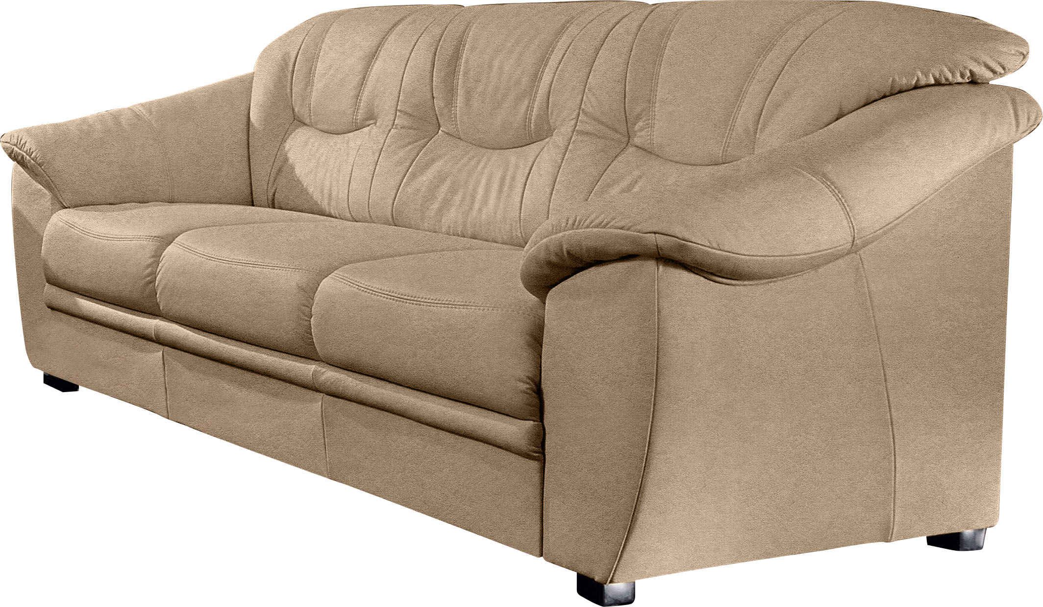 sit&more 3-Sitzer "Savona, B: 198 cm, Federkern, Komfortsitzhöhe 46 cm" optional Schlaffunktion, Liegefläche 190x137cm, Stoff- & Lederauswahl