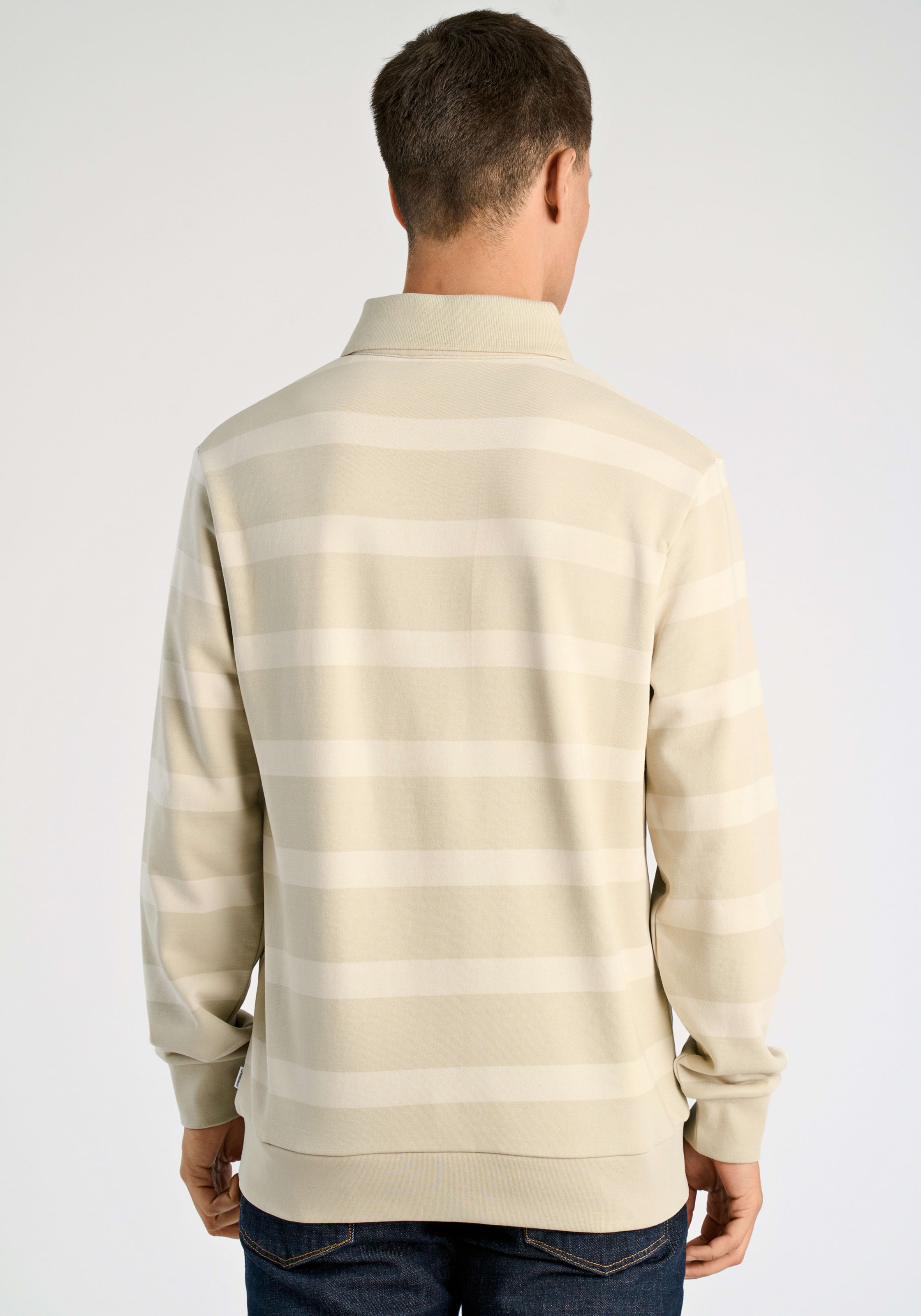 LINDBERGH Sweatshirt, mit Colorblocking-Streifen und Polokragen günstig online kaufen