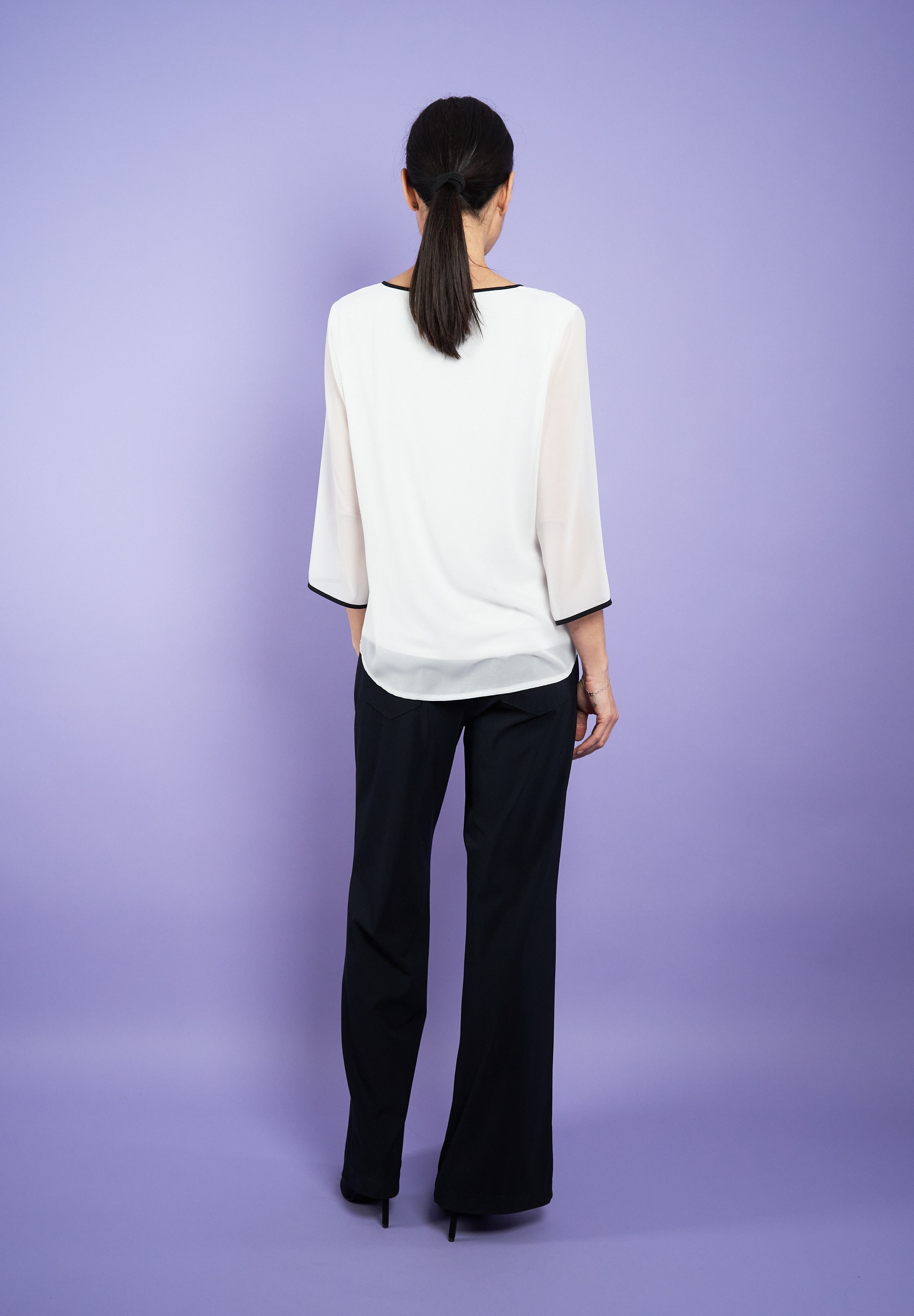 Seidel Moden Chiffonbluse »Exklusiv bei OTTO«, 3/4 -Arm mit transparenten Ärmeln und MADE IN GERMANY