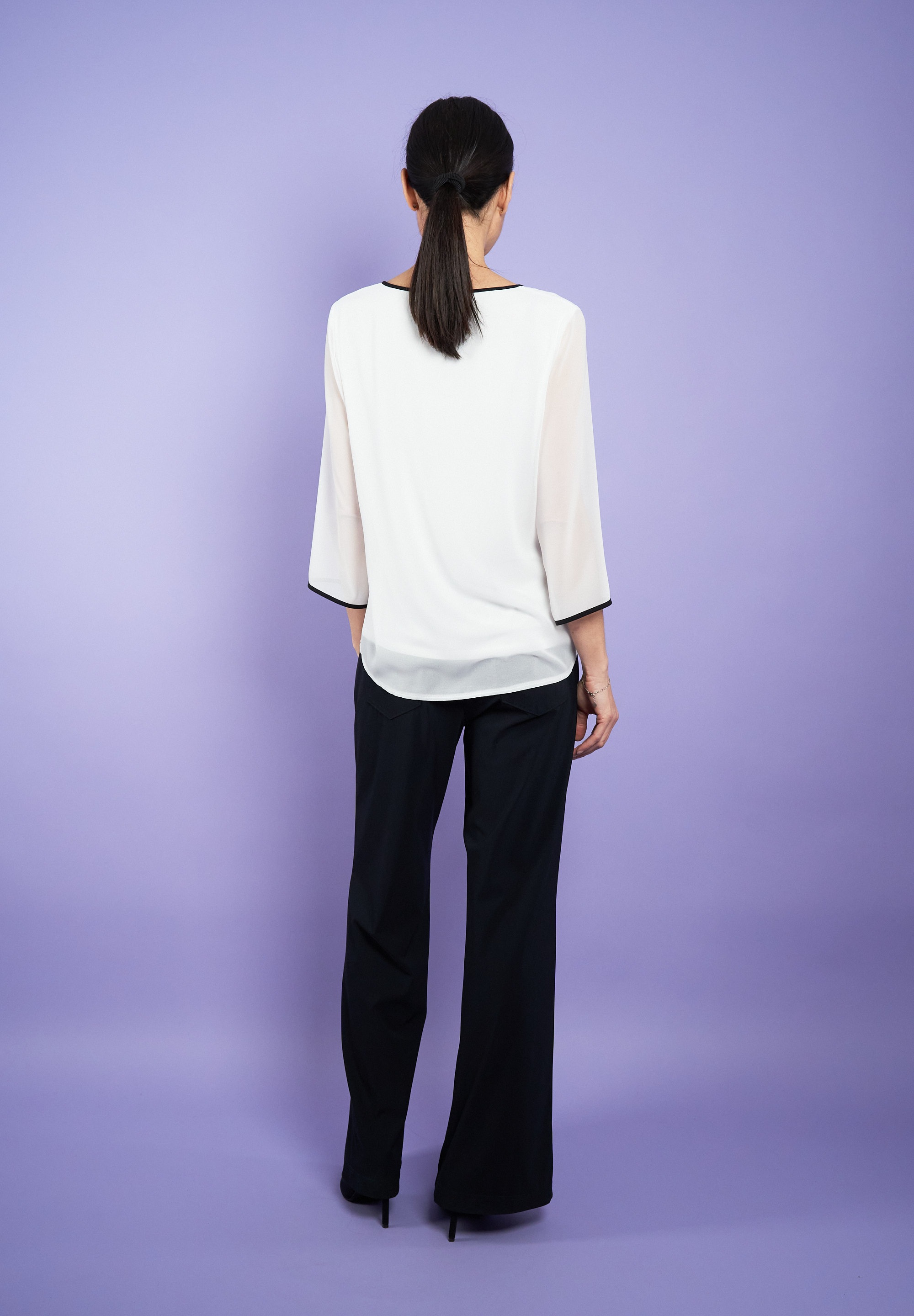 Seidel Moden Chiffonbluse, 3/4 -Arm mit transparenten Ärmeln und MADE IN GE günstig online kaufen