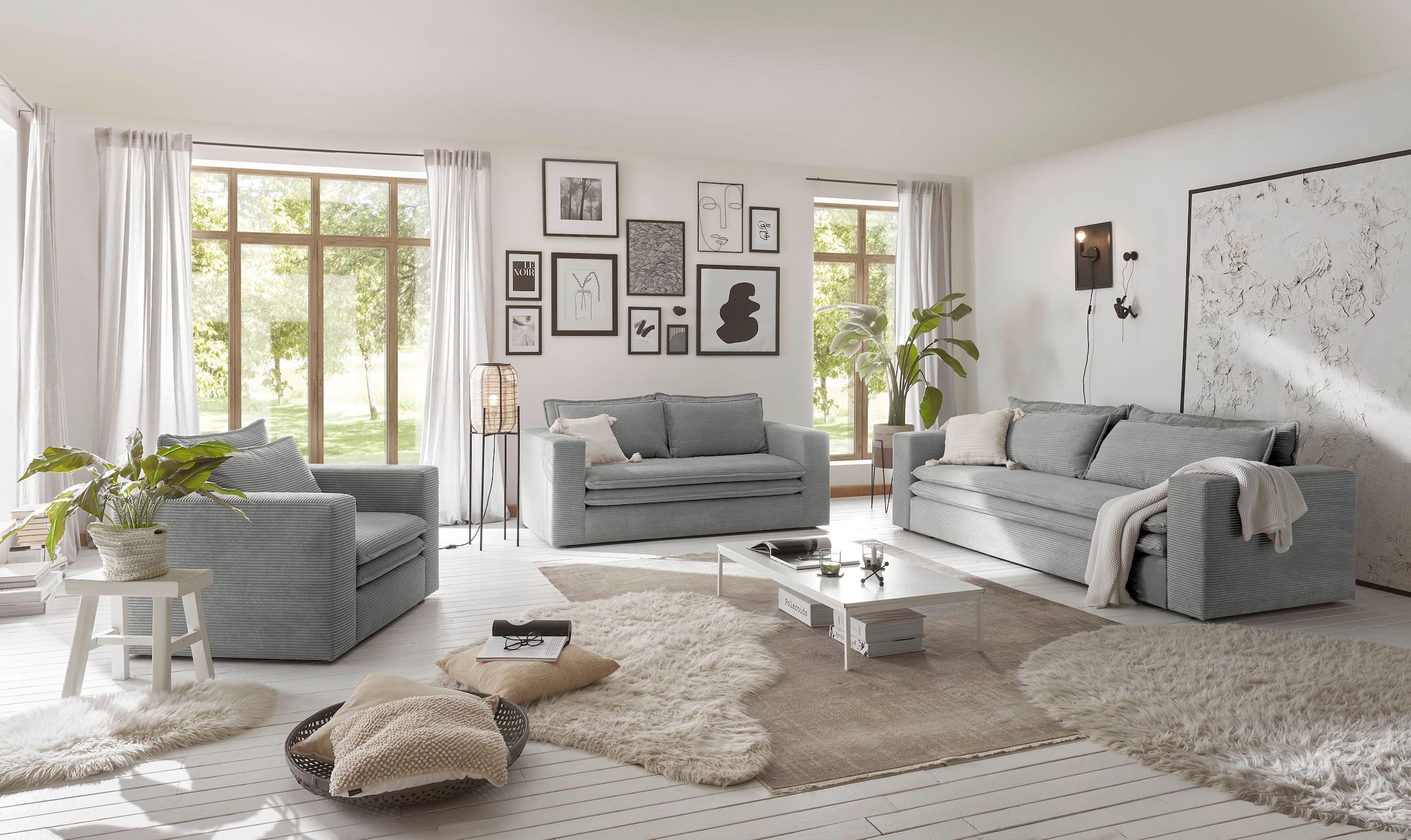 Home affaire 2-Sitzer »PIAGGE« Hochwertiger Cord mit weicher Velours-Struktur