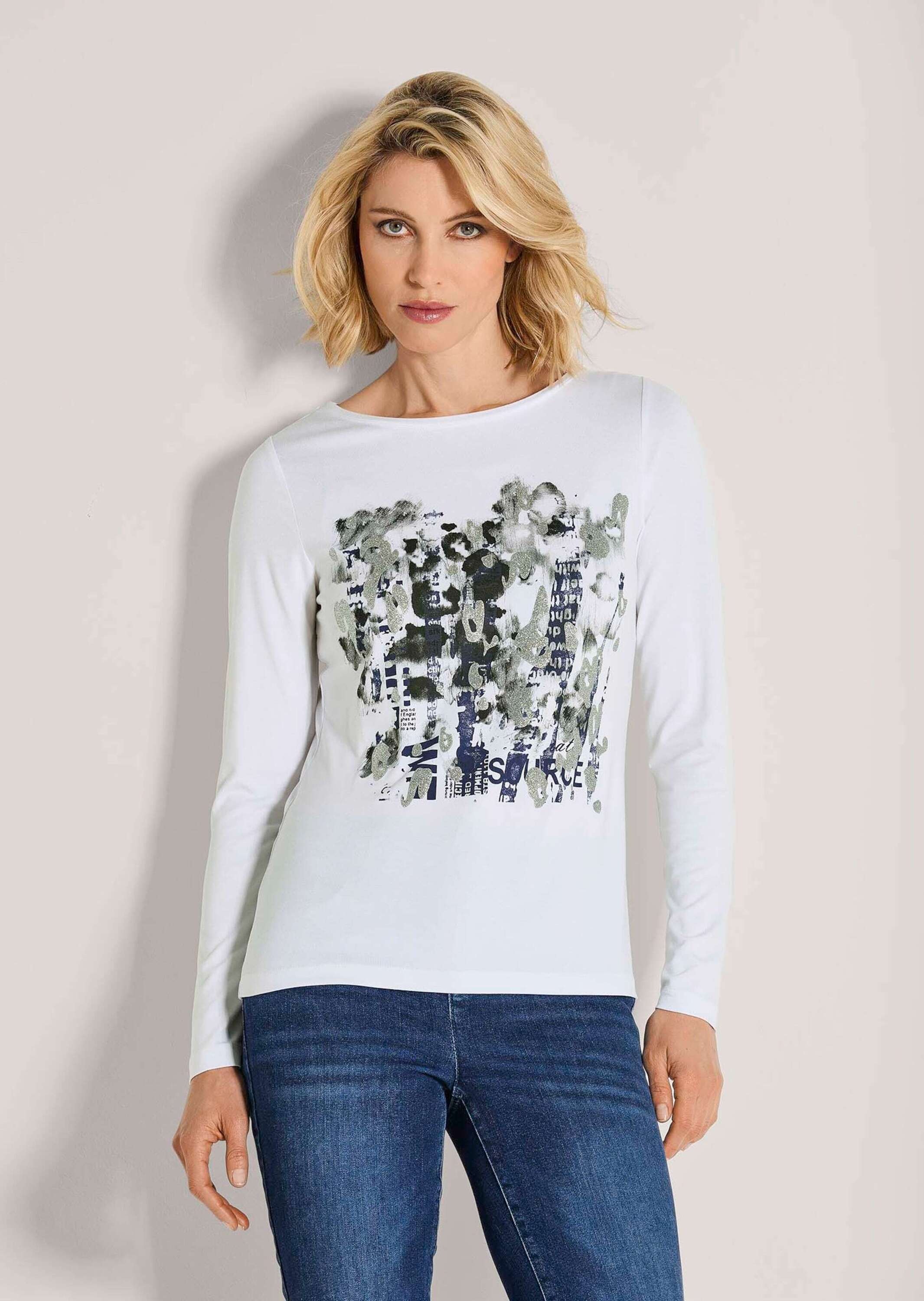 Thumbnail - MADELEINE Langarmshirt "Blusenshirt Glamouröses Oberteil mit Straßakzenten"