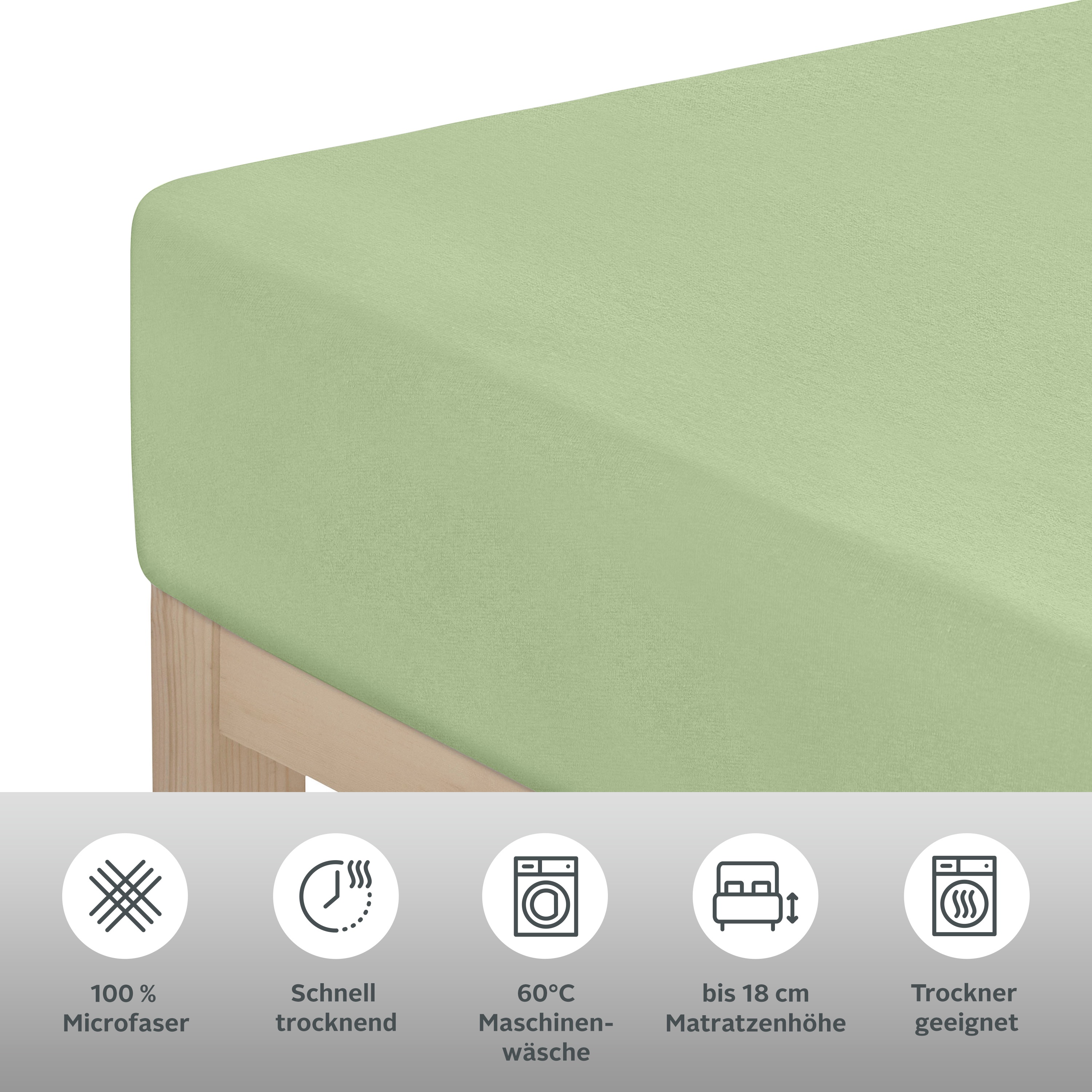 Thumbnail - my home Spannbettlaken "PAPRIKA" Bettlaken, Laken, in zwei Qualitäten: Fleece & Jersey, 100% Polyester