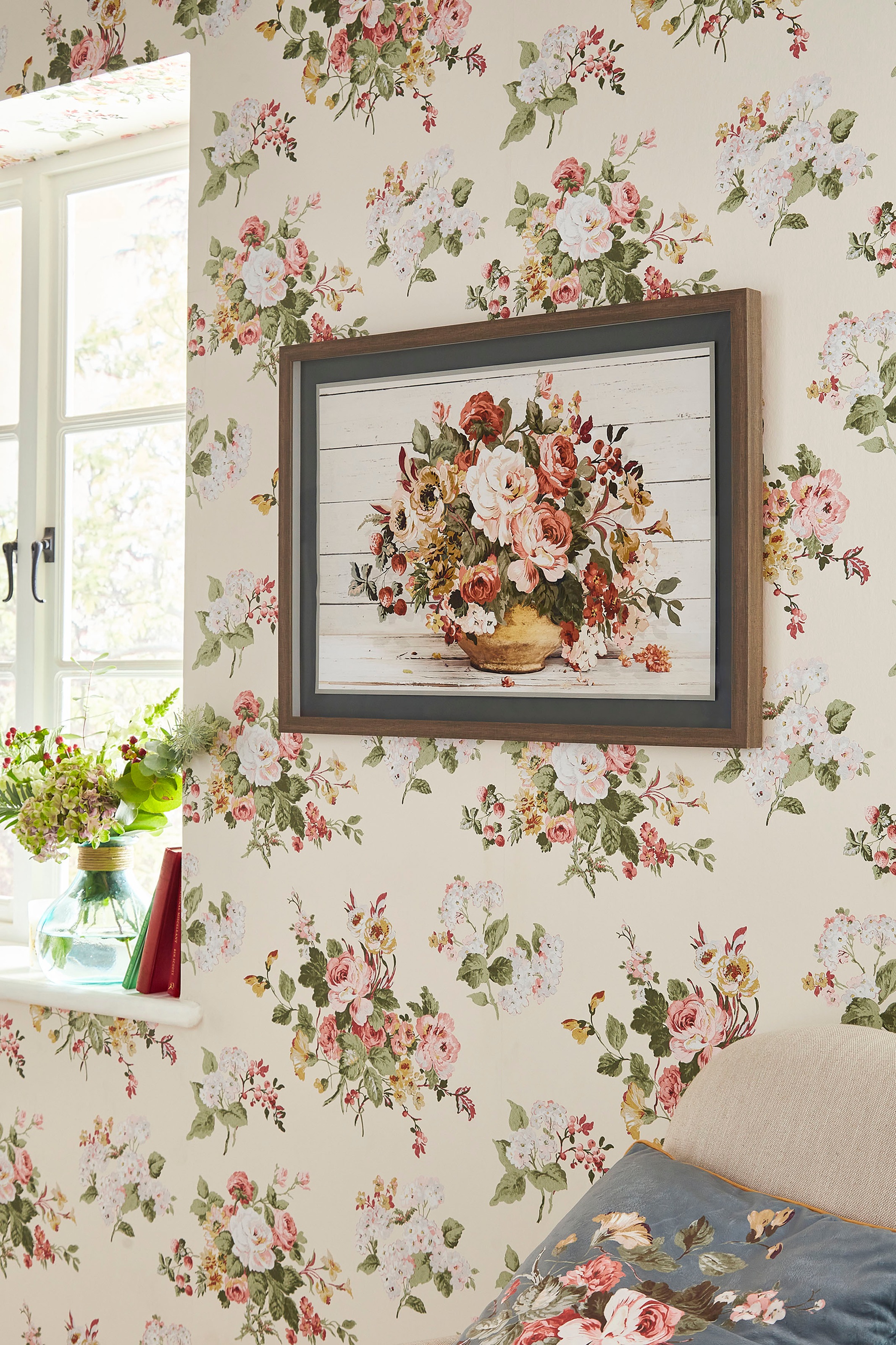 LAURA ASHLEY Bild mit Rahmen "Rosemore" Blumen  Romantisch 1 Stk. tlg. Bild günstig online kaufen