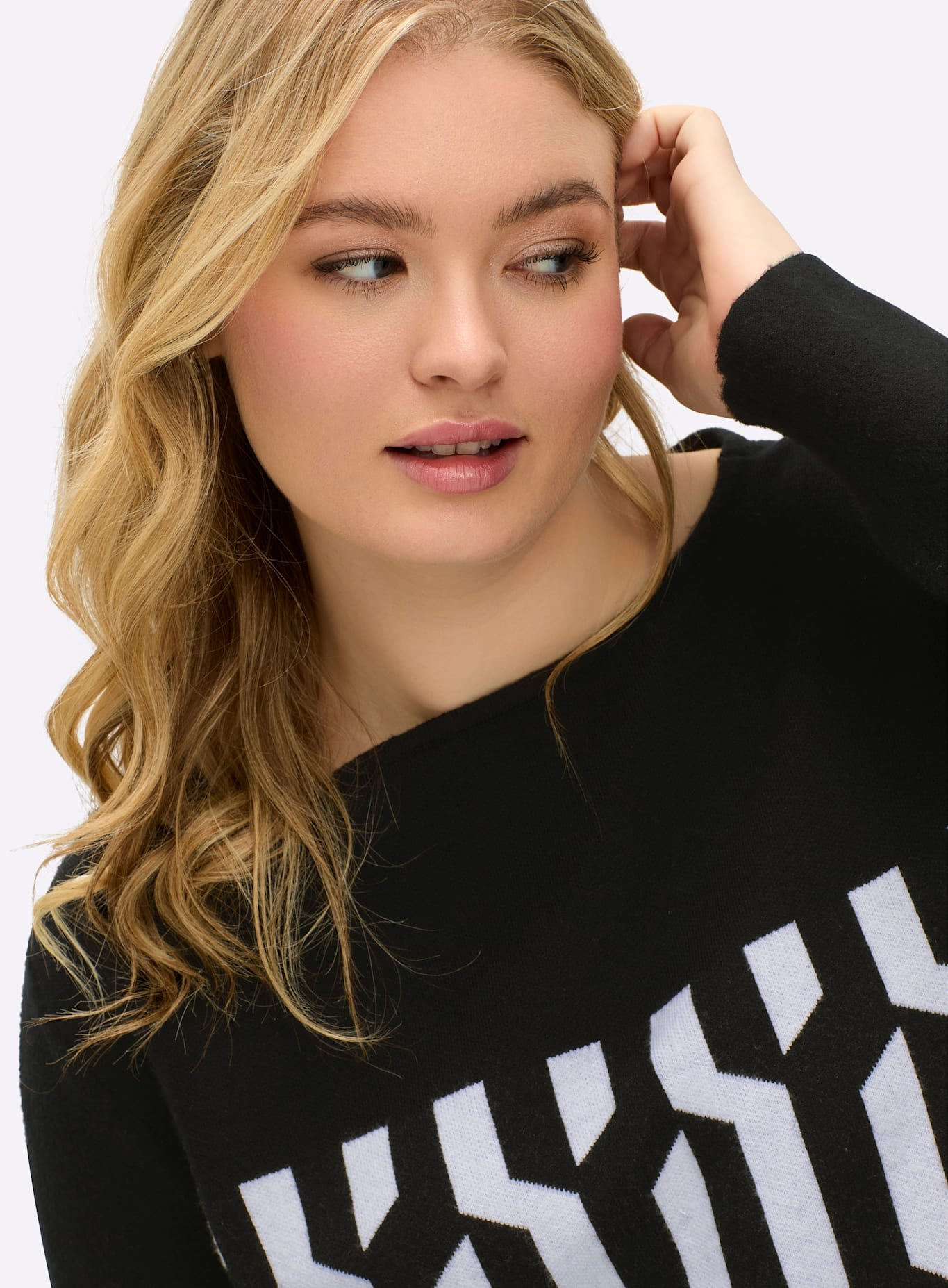 Sheego Jacquardpullover »Pullover«