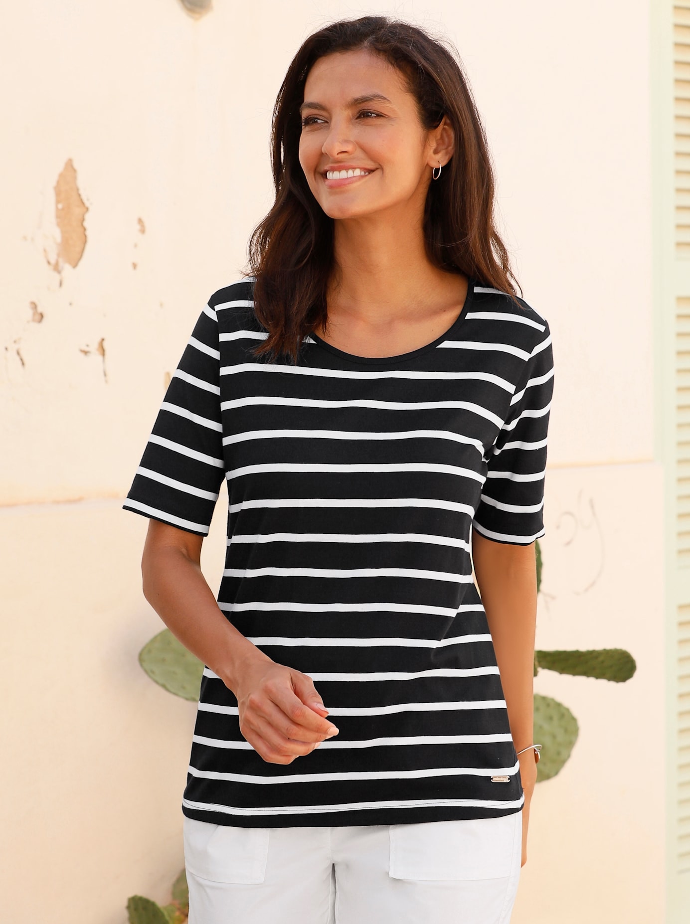 Casual Looks Kurzarmshirt "Ringelshirt" 1 Stk. tlg. günstig online kaufen