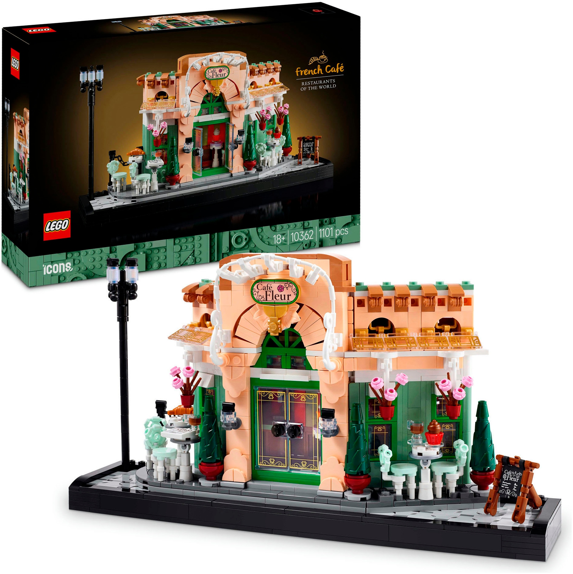 LEGO® Konstruktionsspielsteine »Französisches Café (10362), LEGO® Icons«, (1101 St.), Made...