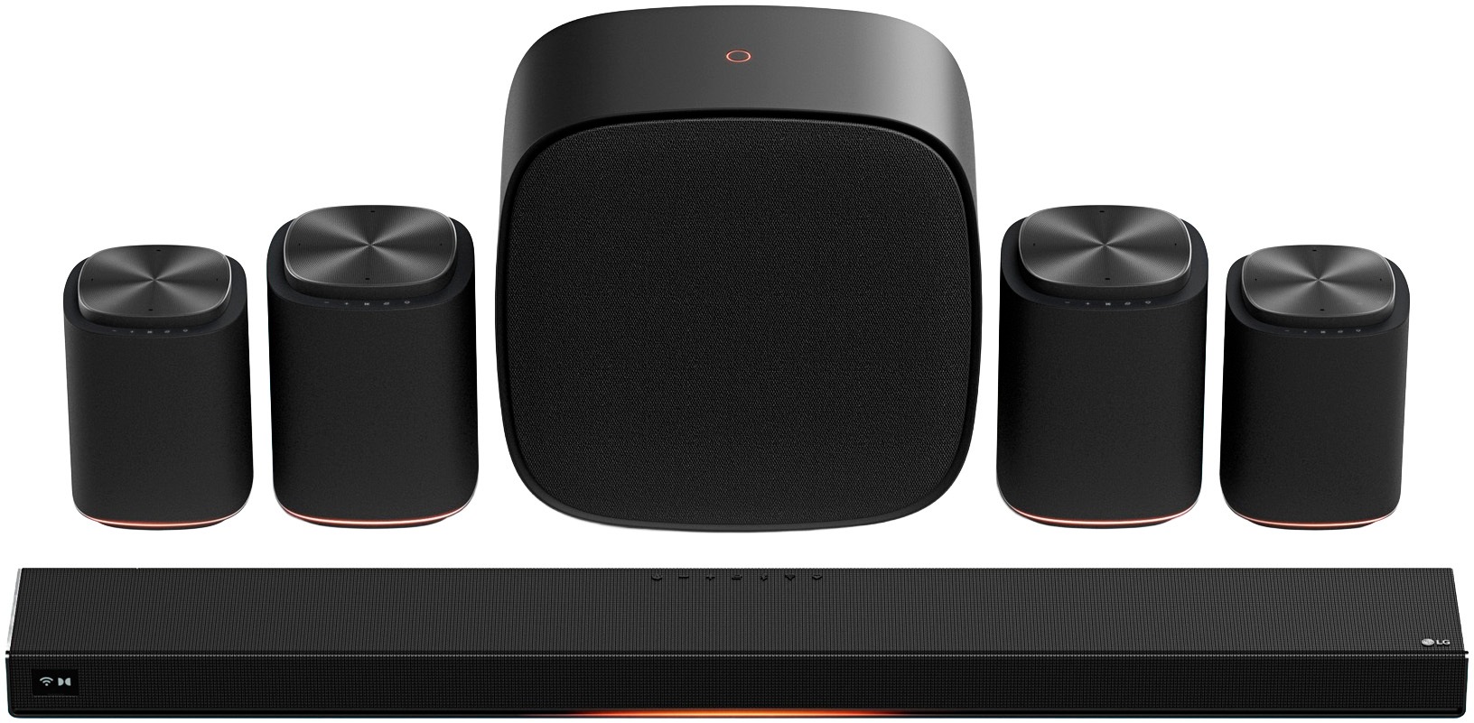 LG Soundbar »Sound Suite H7« 5.1.3 (Bluetooth | WLAN (WiFi) App-Steuerung | Equalizer | Lautstärkeanpassung | Nacht Modus | Pairing 500 W) mit Dolby Atmos FlexConnect-Technologie