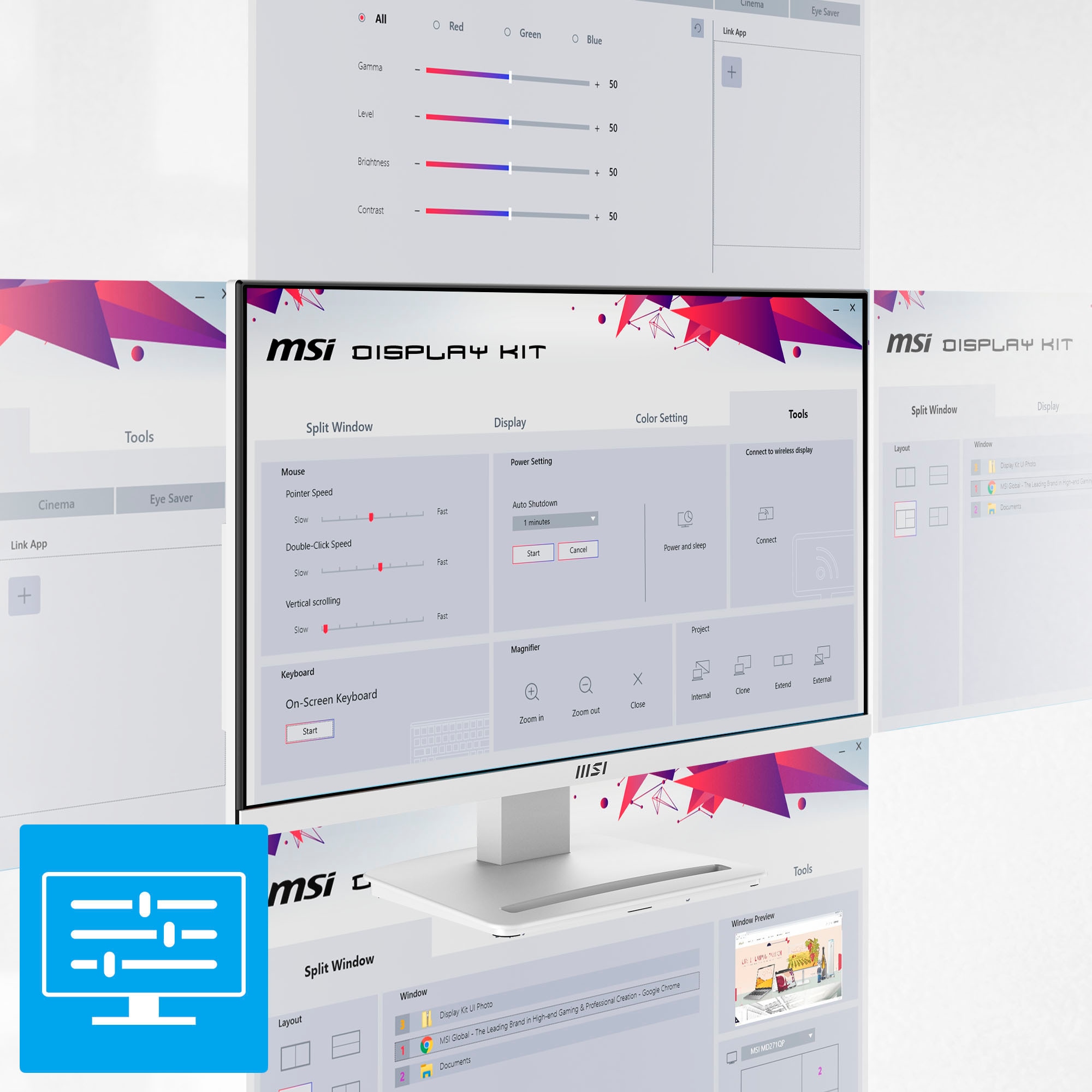 MSI LED-Monitor »PRO MP241W E14V« 61 cm/24 ″  1920 x 1080 px Full HD 1 Reaktionszeit 144 Hz