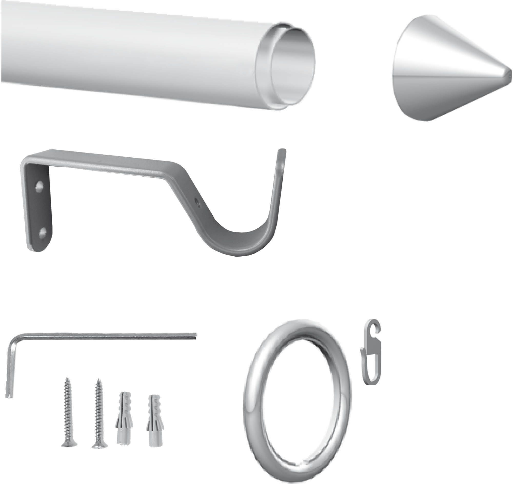 indeko Gardinenstange "Gera" Ø 16 mm 1 läufig-läufig ausziehbar stufenlos v günstig online kaufen