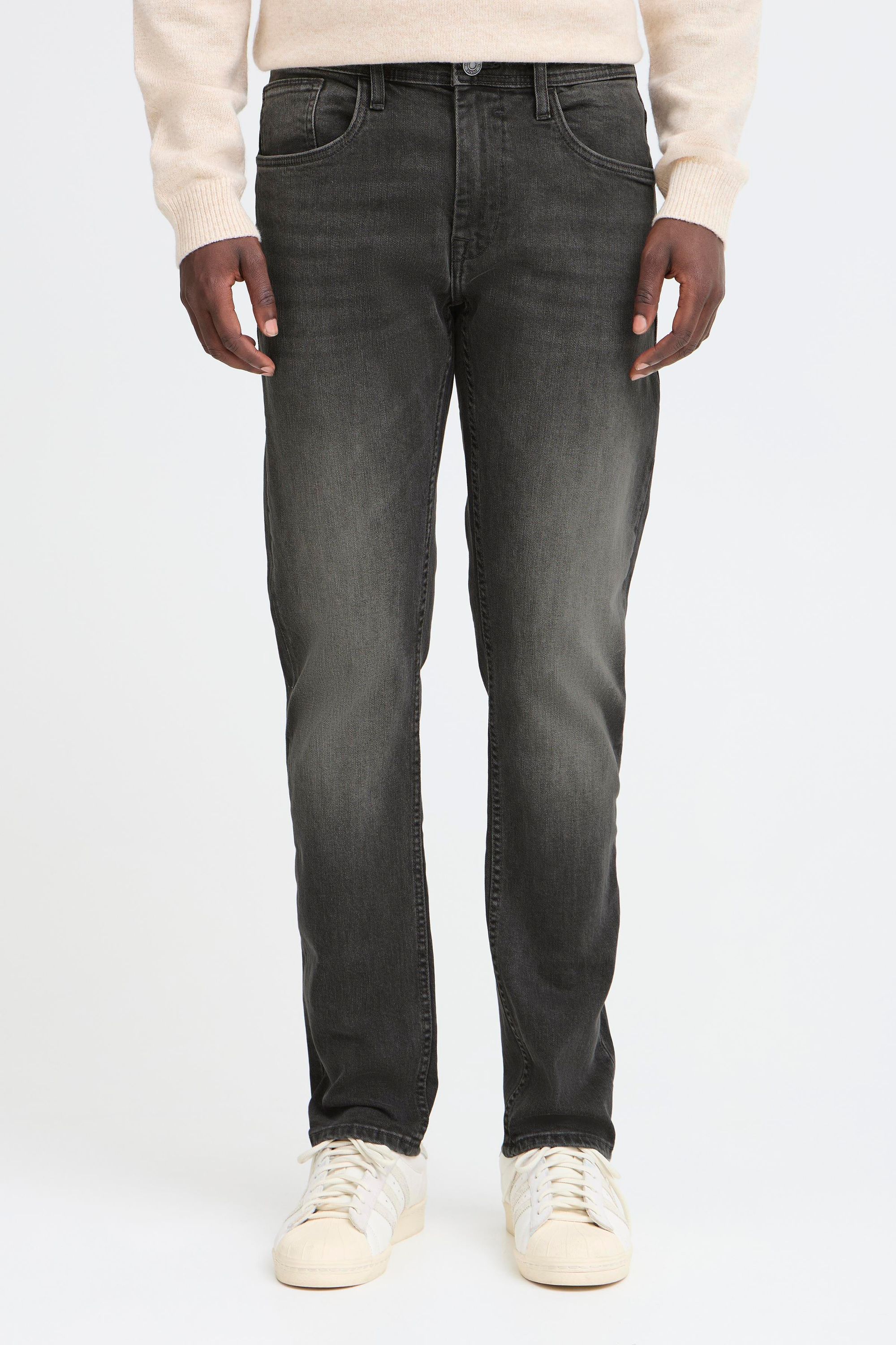 Slim-fit-Jeans BLEND "Slim-fit-Jeans BHTwister", Herren, Gr. 30, Länge 34, grau (denim grau), Obermaterial: 98% Baumwolle CO. 2% Elasthan EL., Jeans Slim-fit-Jeans