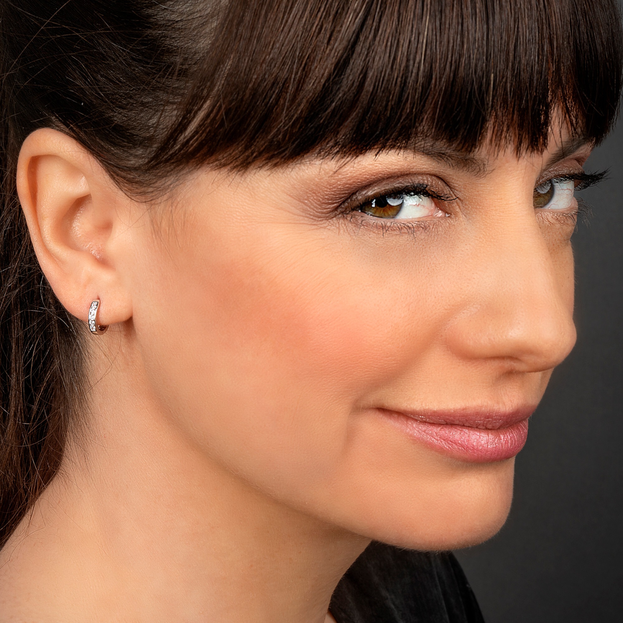 Paar Creolen ONE ELEMENT "Zirkonia Ohrringe Creolen aus 333 Weißgold", silber, Ohrringe, Damen, Damen,mit Zirkonia, Gold Weißgold 333, Gold, Weißgold 333, Fein gefertigt – ein Zeichen mit besonderer Bedeutung 2