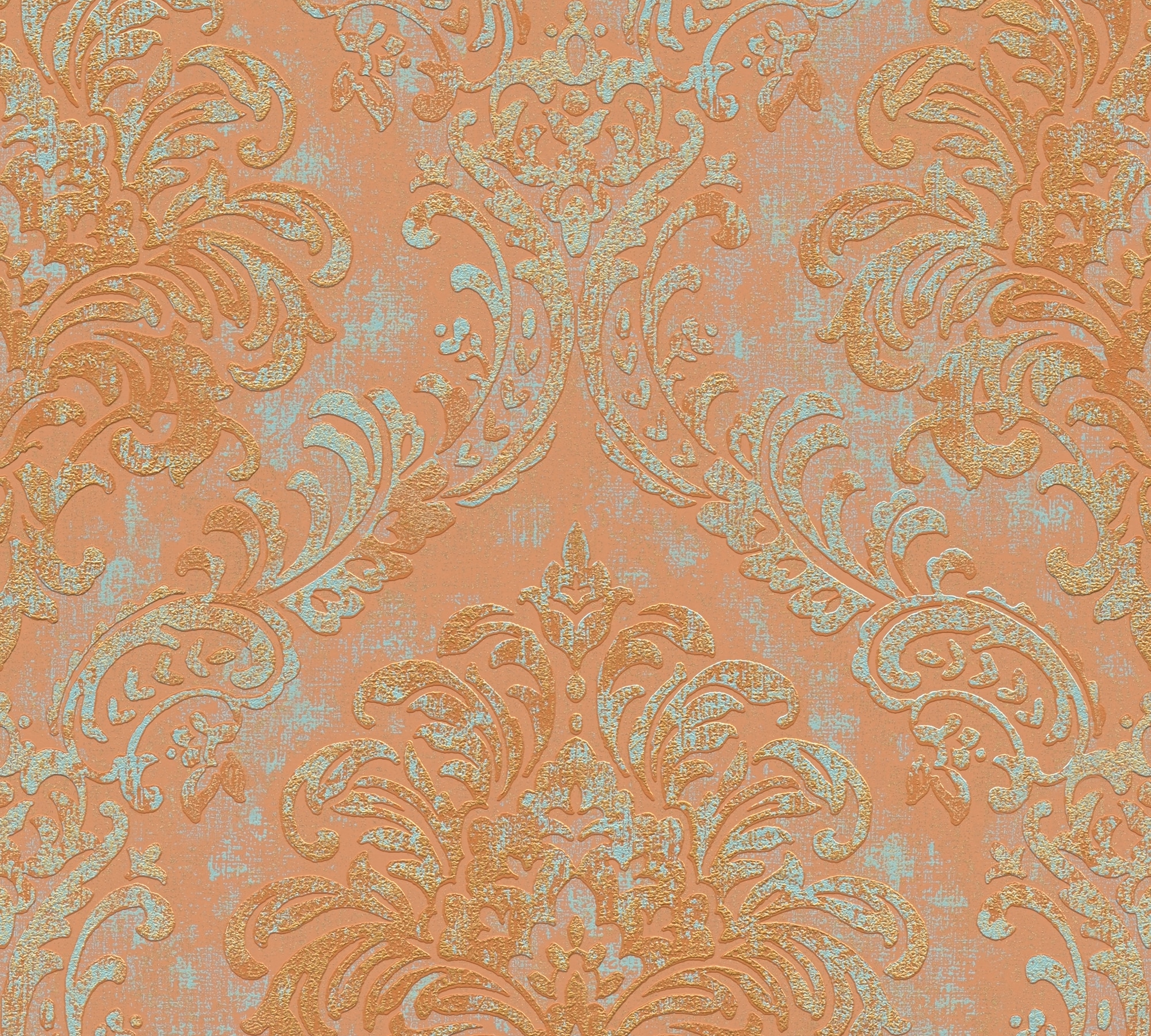 living walls "Metropolitan Stories. Travel Styles. Ornament-Tapete" Metall-Effekte gemustert metallic strukturiert Tapete Klassisch Elegant Barock Vintage-Optik Shabby Chic Tapeten Flur