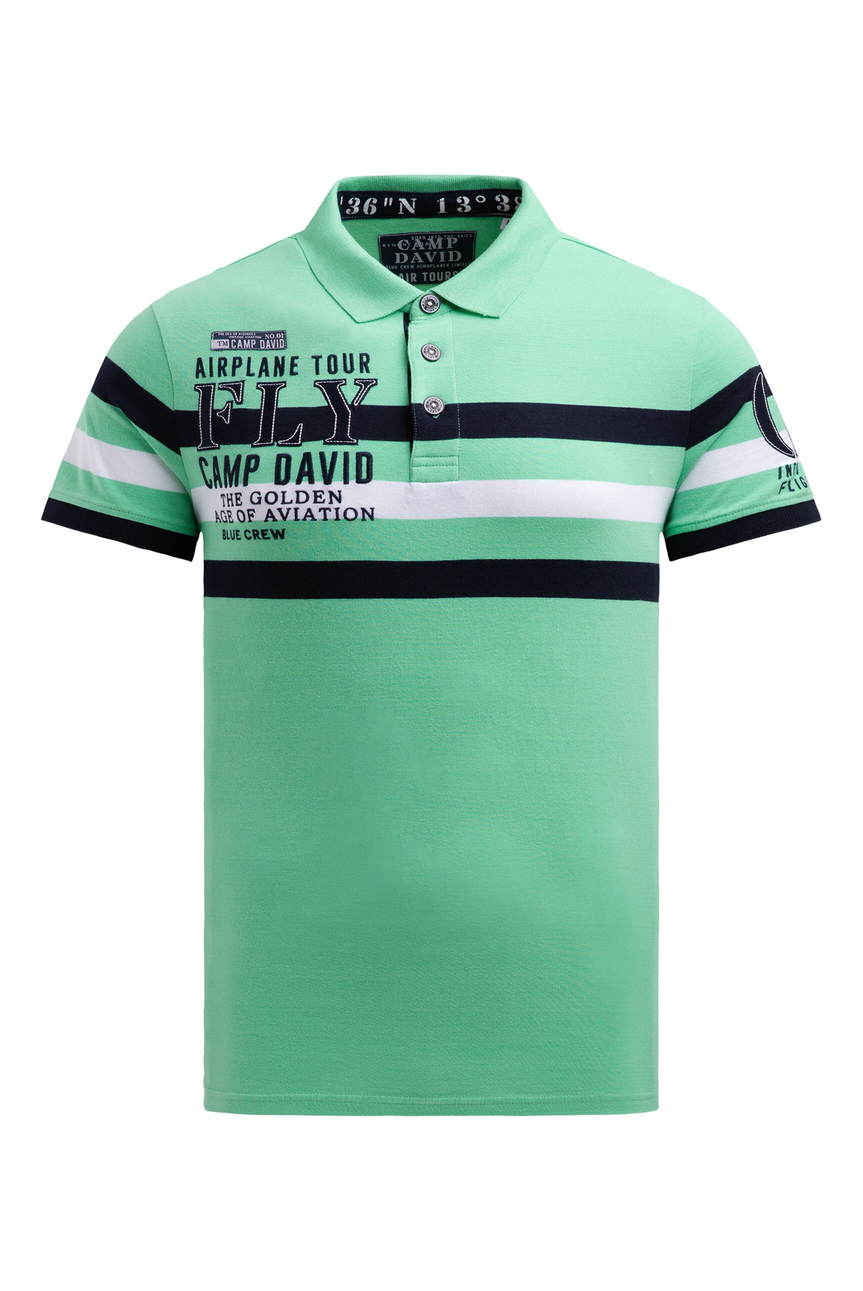 CAMP DAVID Poloshirt, mit Stickerei