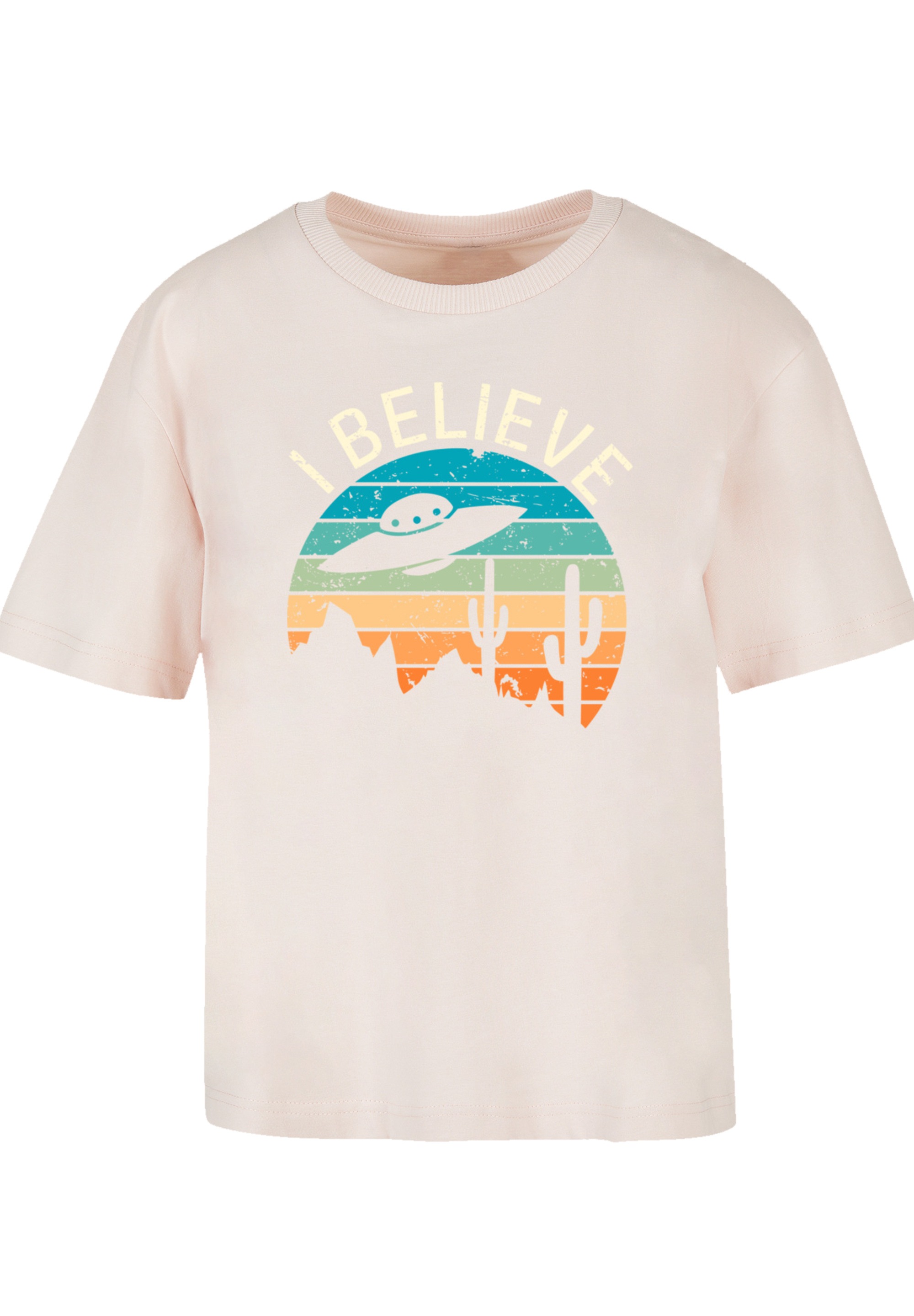F4NT4STIC T-Shirt »I Believe UFO Alien Sonnenuntergang«, Premium Qualität