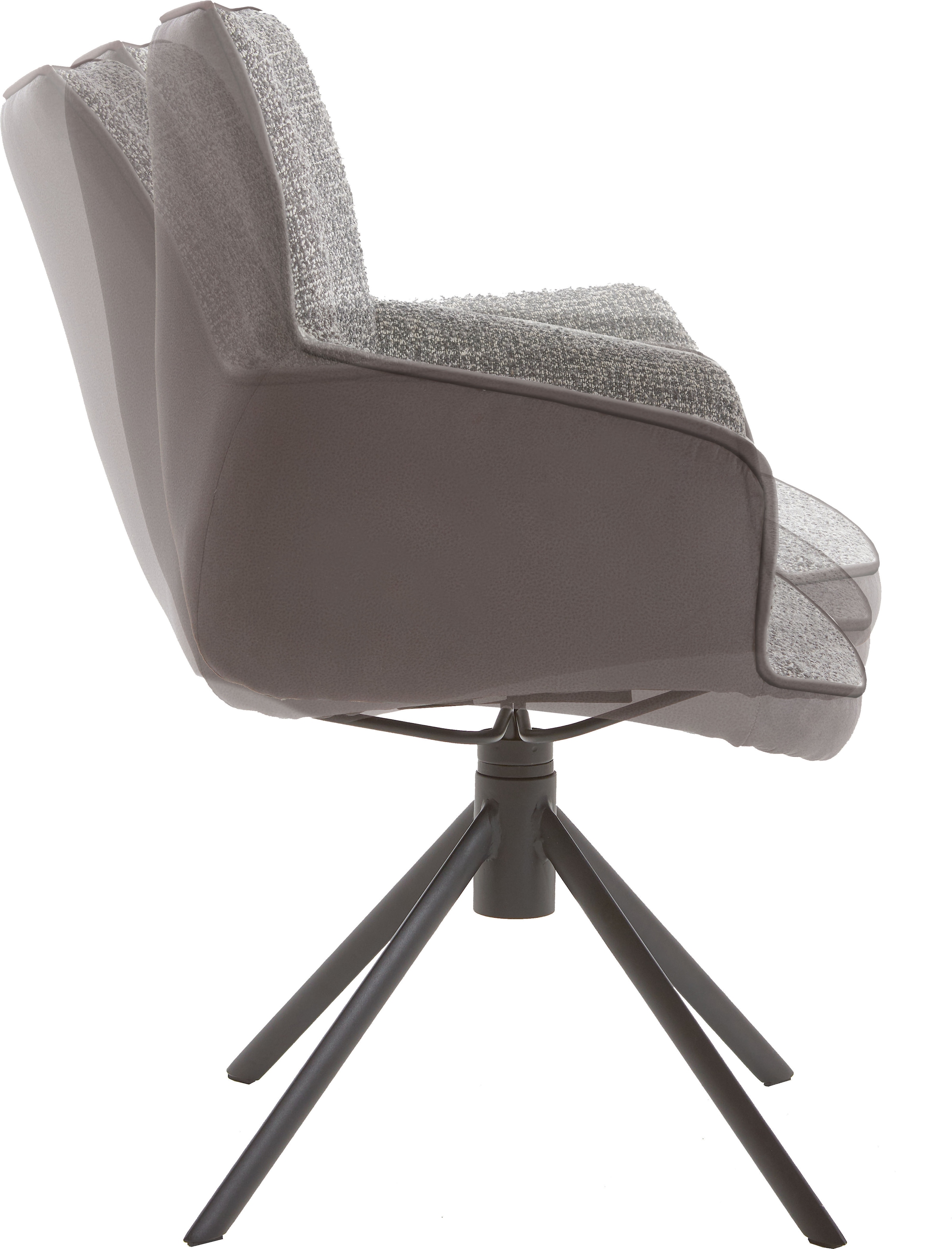 NIEHOFF SITZMÖBEL Esszimmerstuhl, Microfaser, 2er Set, Bezugskombination, Federkern, verschiedene Funktionen, Sh 50