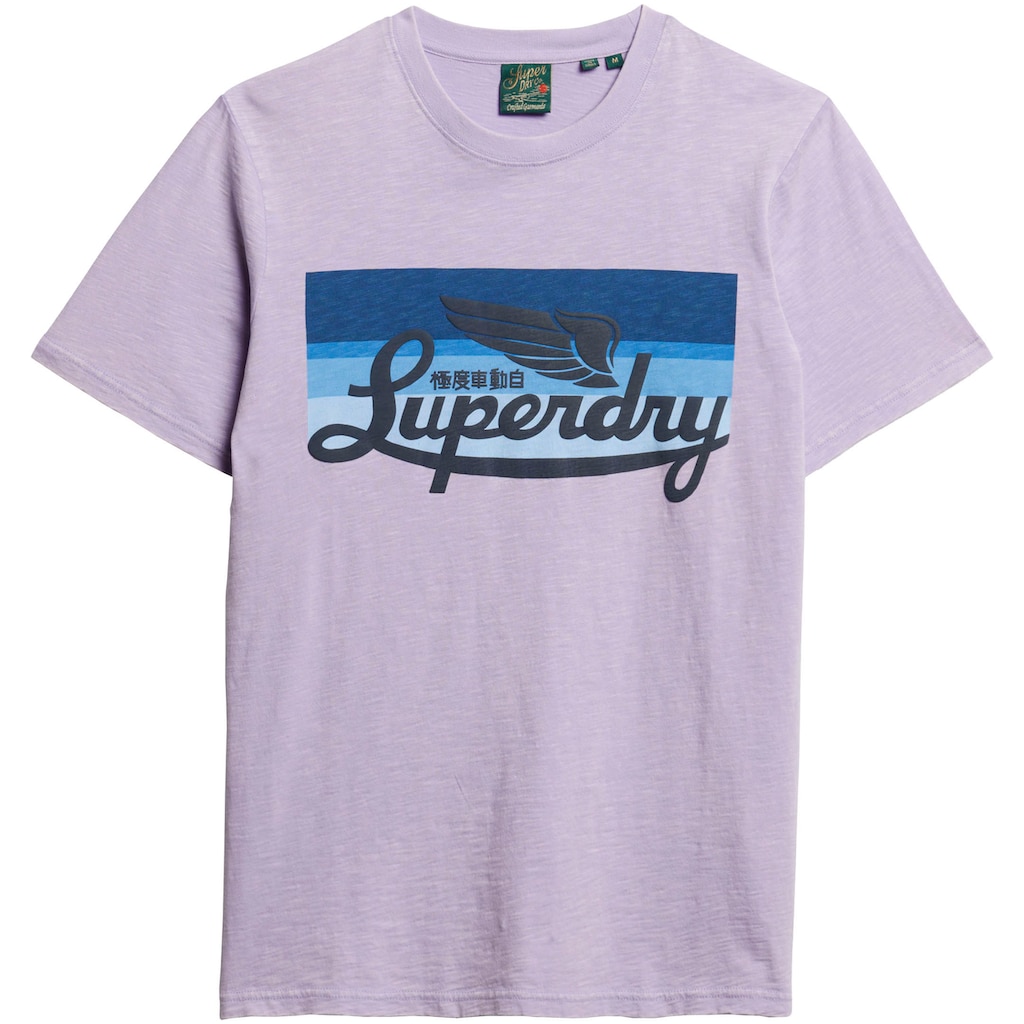 Superdry Print-Shirt »SD-CALI STRIPED LOGO T SHIRT«