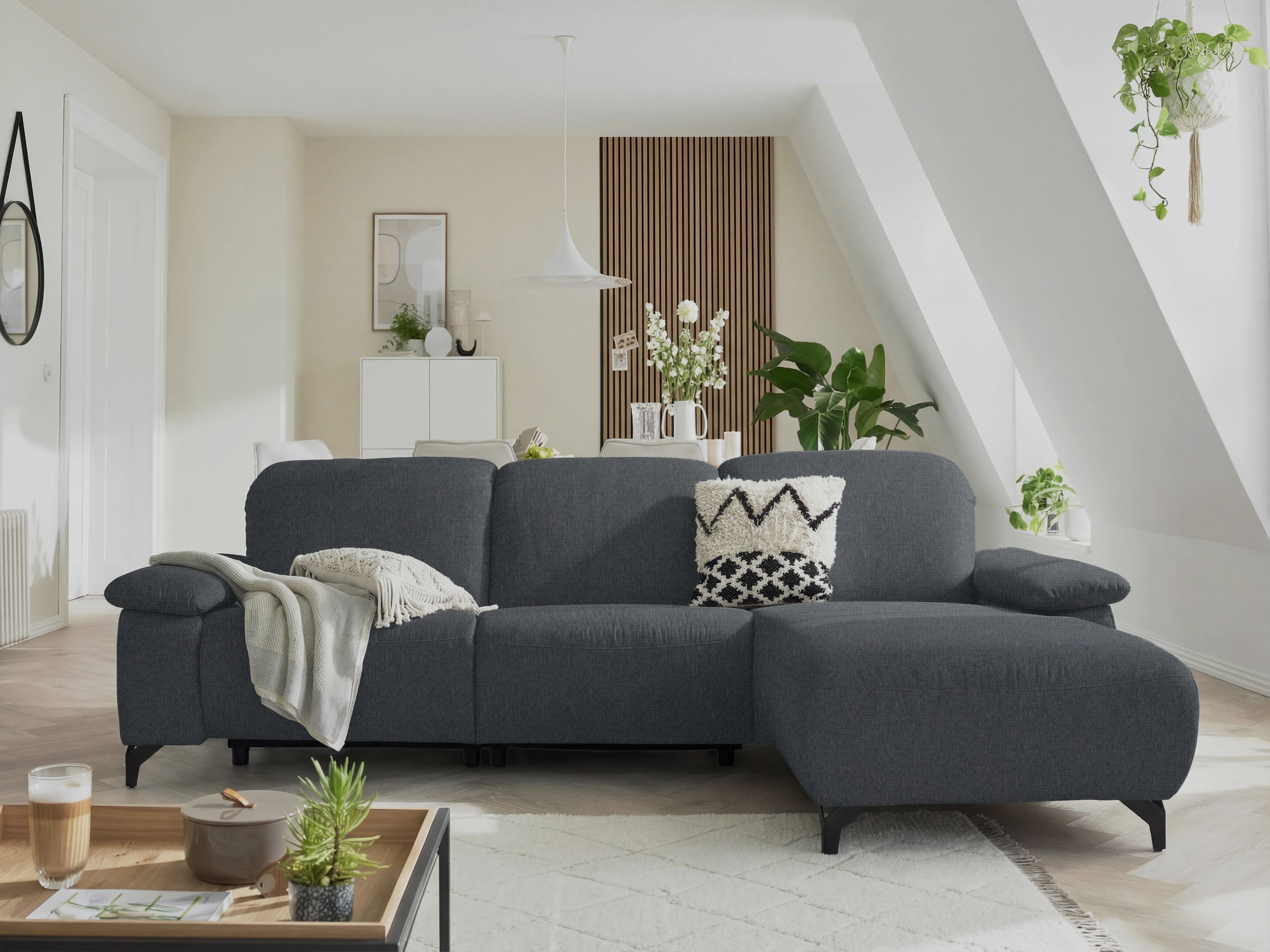 Musterring Ecksofa "MR370 mit/ohne Relaxfunktion, verschiedene Unterfederungen zur Auswahl" Farbe, Material, Sitzkomfort und Funktion wählbar, Maße 280 x 180 cm