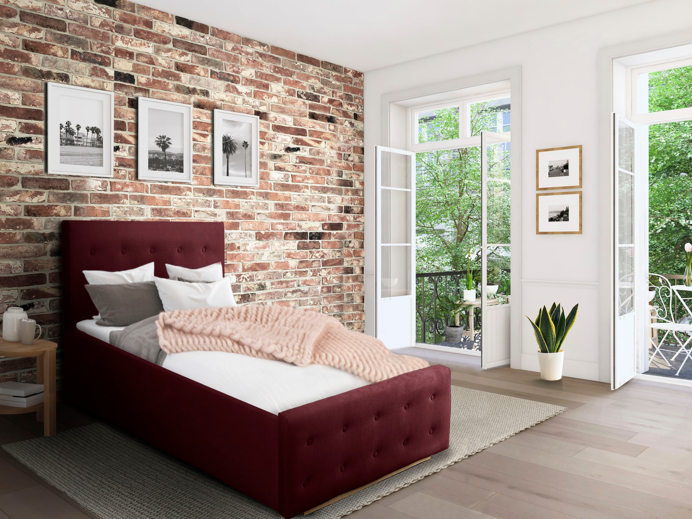 Home affaire Polsterbett "Vaine", in 5 Breiten, auch in Länge 220 cm, incl. günstig online kaufen