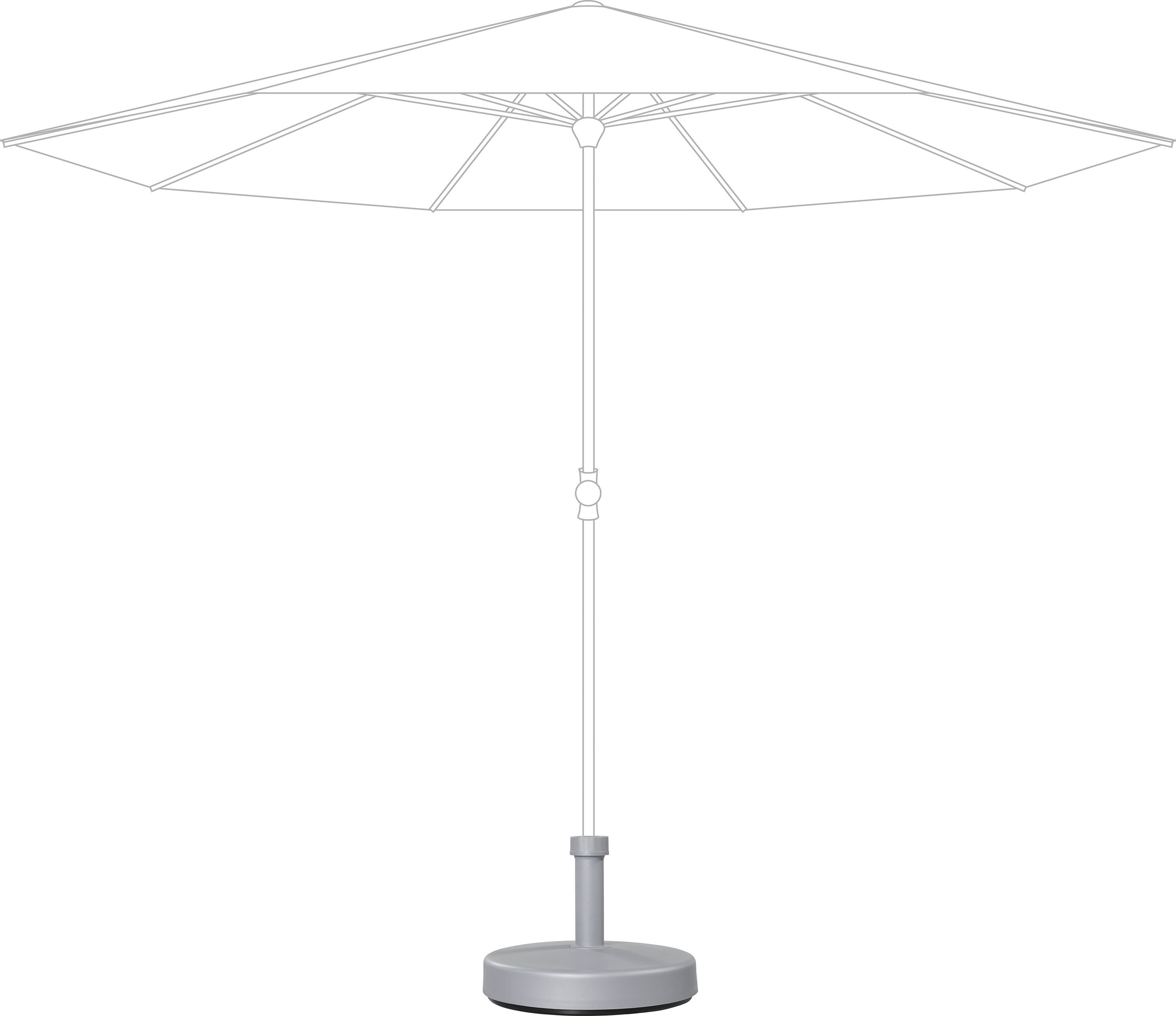 doppler® Kunststoffschirmständer, Ø 45 cm, Höhe 11 cm, 25 kg