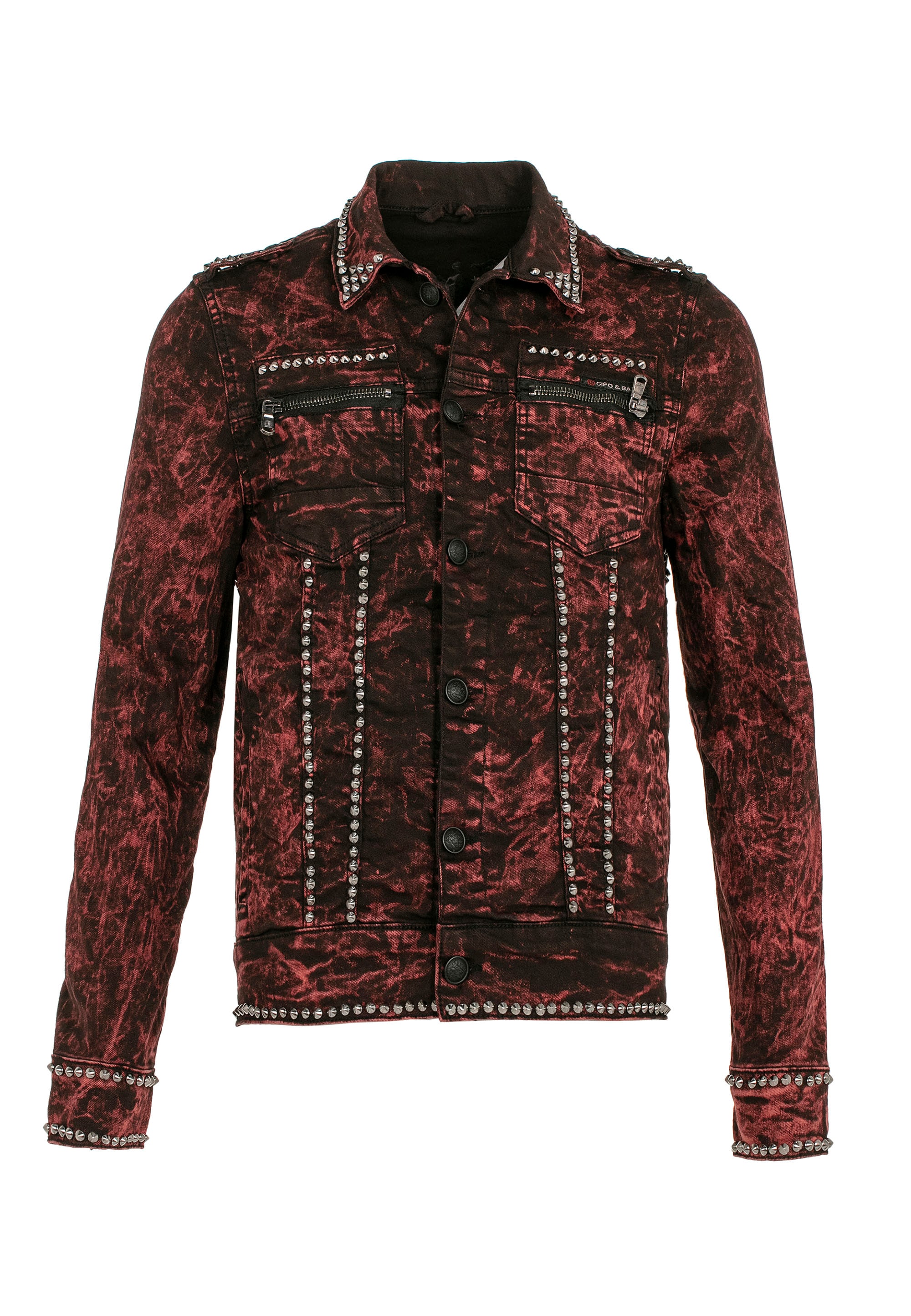 Cipo & Baxx Jeansjacke, mit tollem Allover-Print