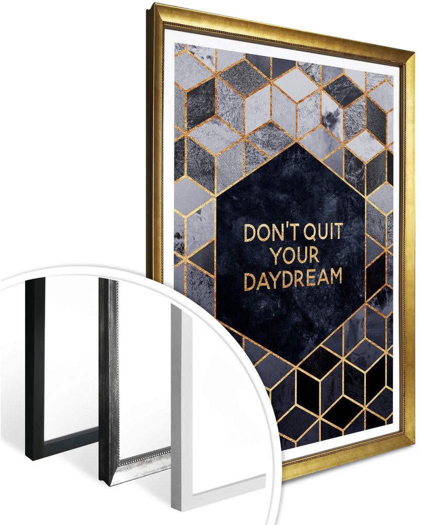Wall-Art Poster »Don´t Quit Daydream«, Schriftzug, (1 St.), Poster ohne Bilderrahmen