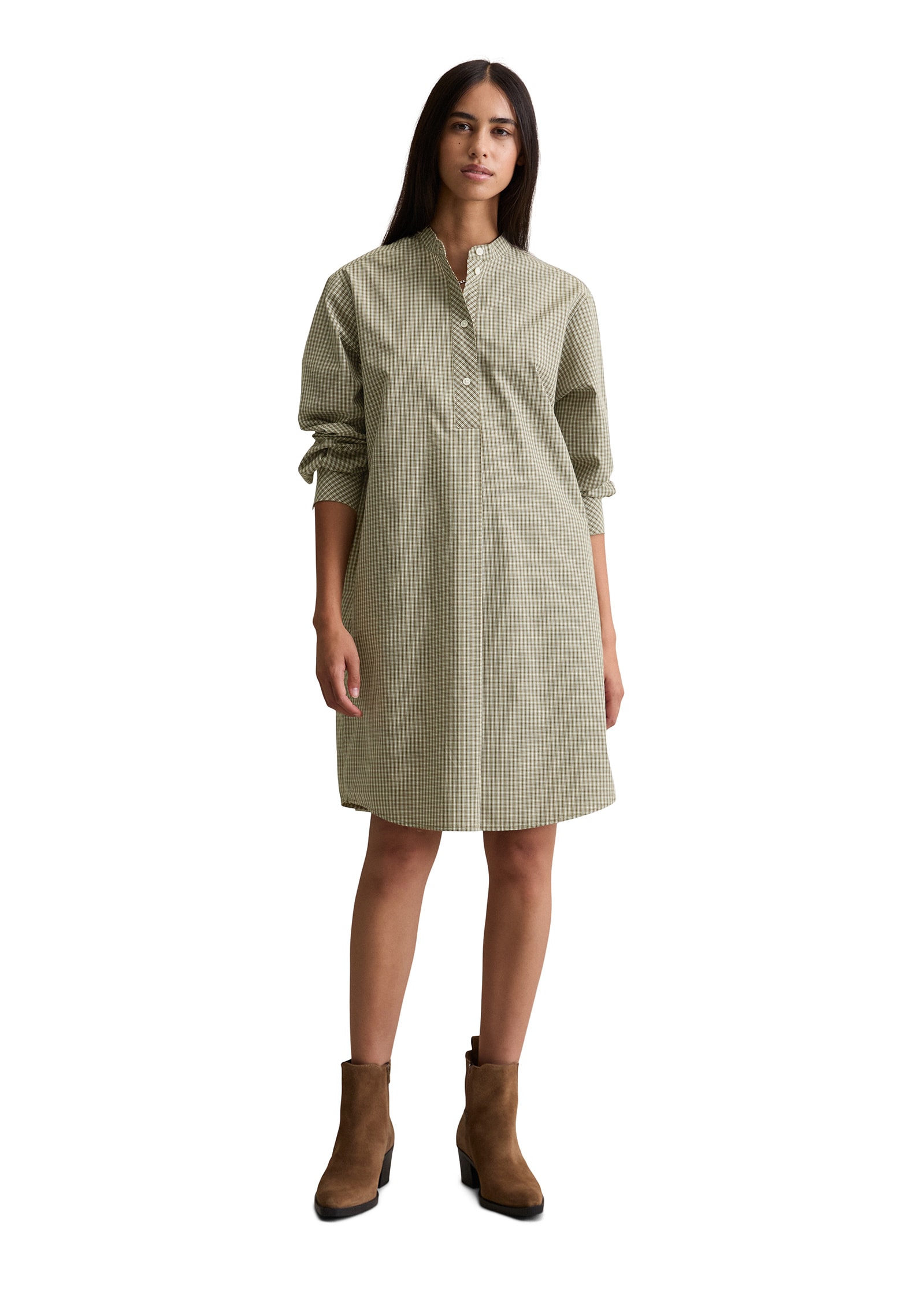 Marc O'Polo DENIM Hemdblusenkleid »aus Papertouch-Popeline«