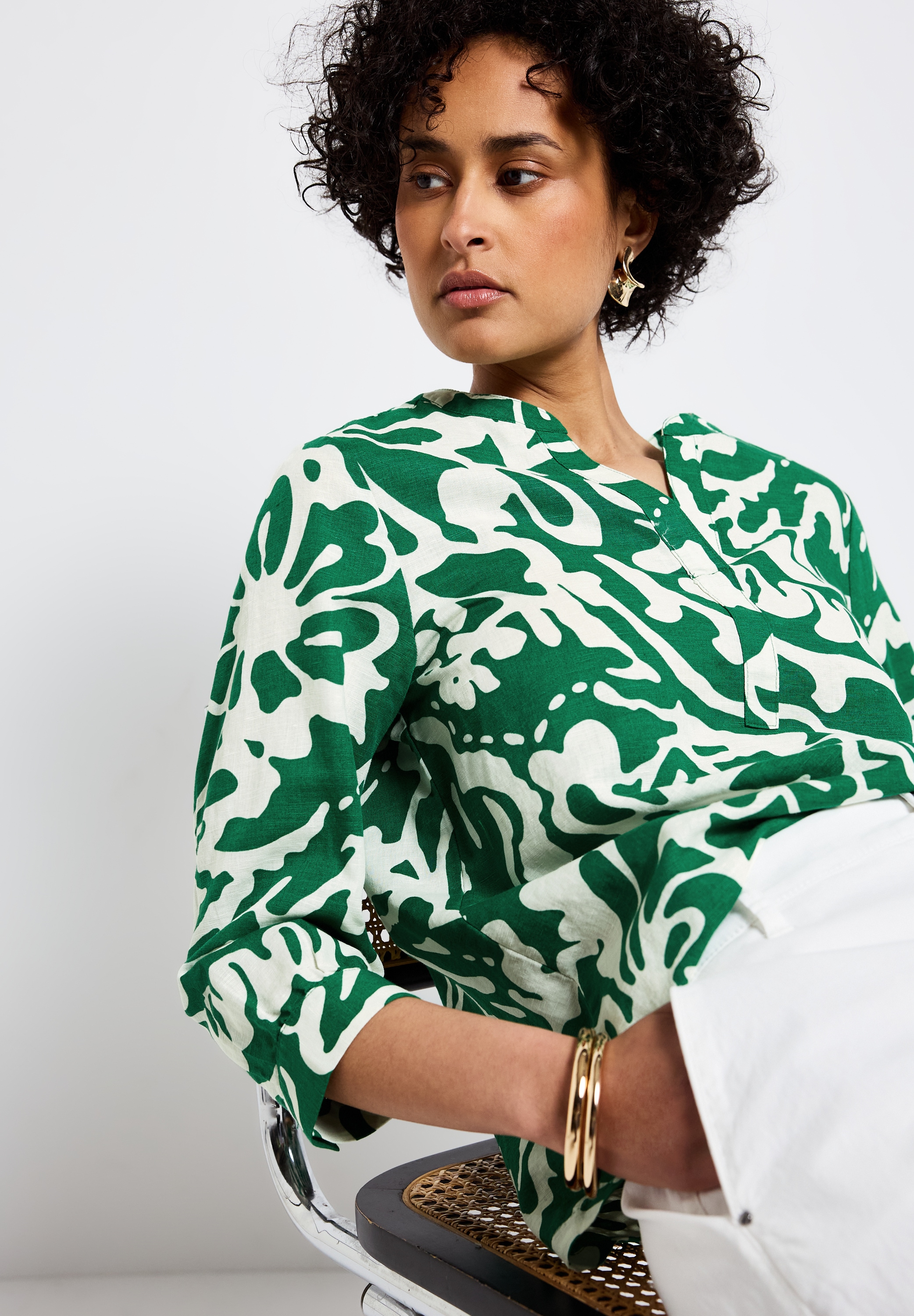 STREET ONE Klassische Bluse, mit All-Over Print