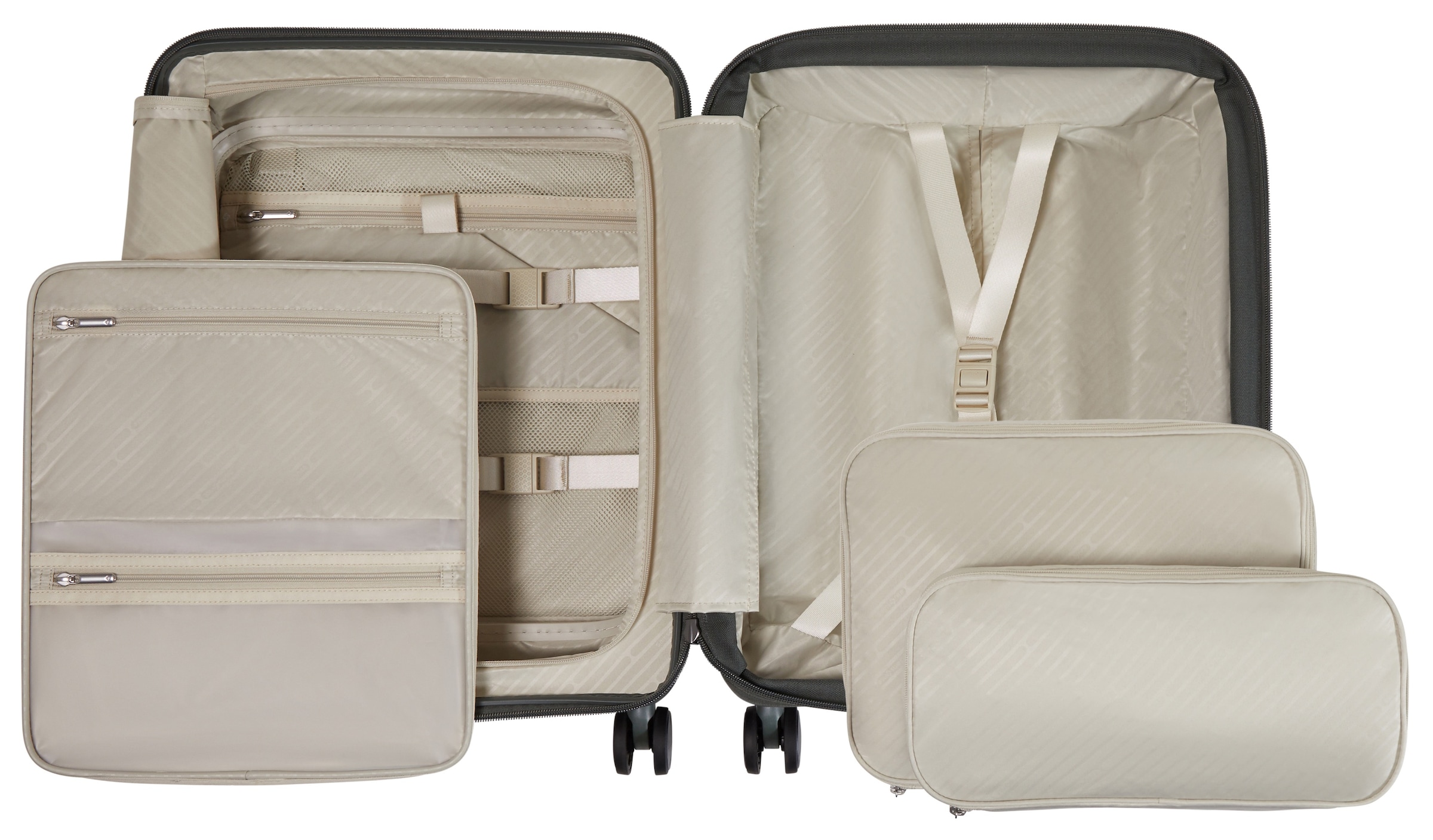 Samsonite Hartschalen-Trolley »PARALUX, verschiedene Größen und Farben« 40 l 4 Rollen Reisegepäck mit Frontfach Packwürfel Trennpolster