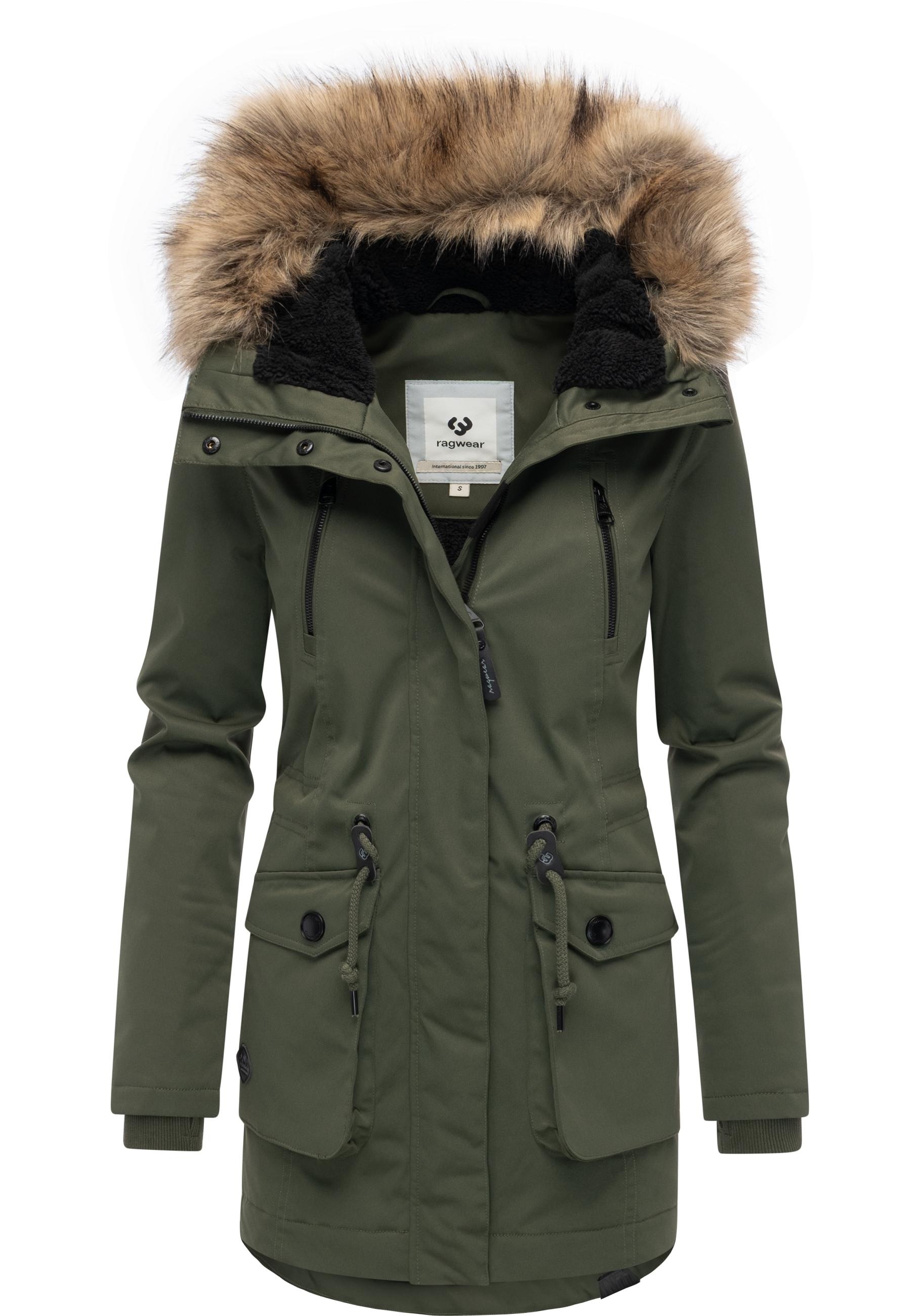 Ragwear Kurzmantel »Ellsa B YOUMODO«, Warmer Damen Winterparka
