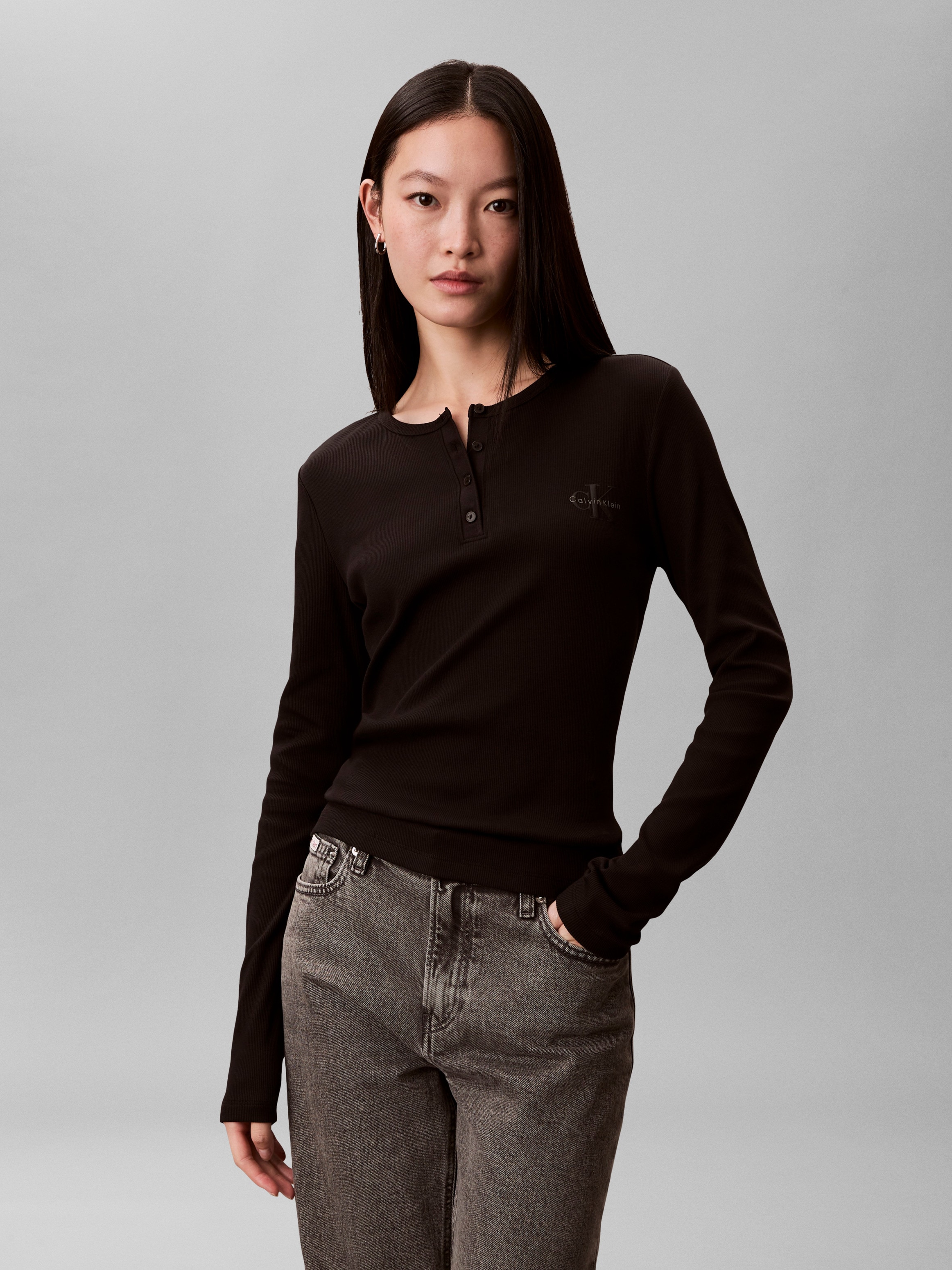 Calvin Klein Jeans Langarmbluse günstig online kaufen