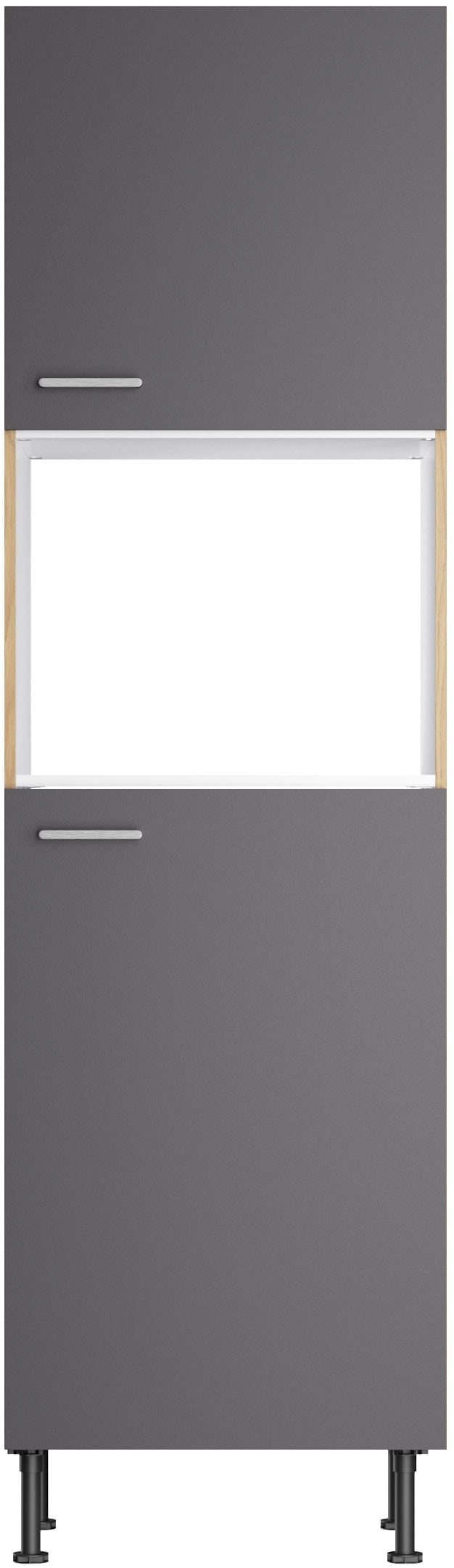 KOCHSTATION Mikrowellenumbauschrank »KS-Lucy« Breite 60 cm, mit 2 Türen, Soft-Close, höhenverstellbare Füße