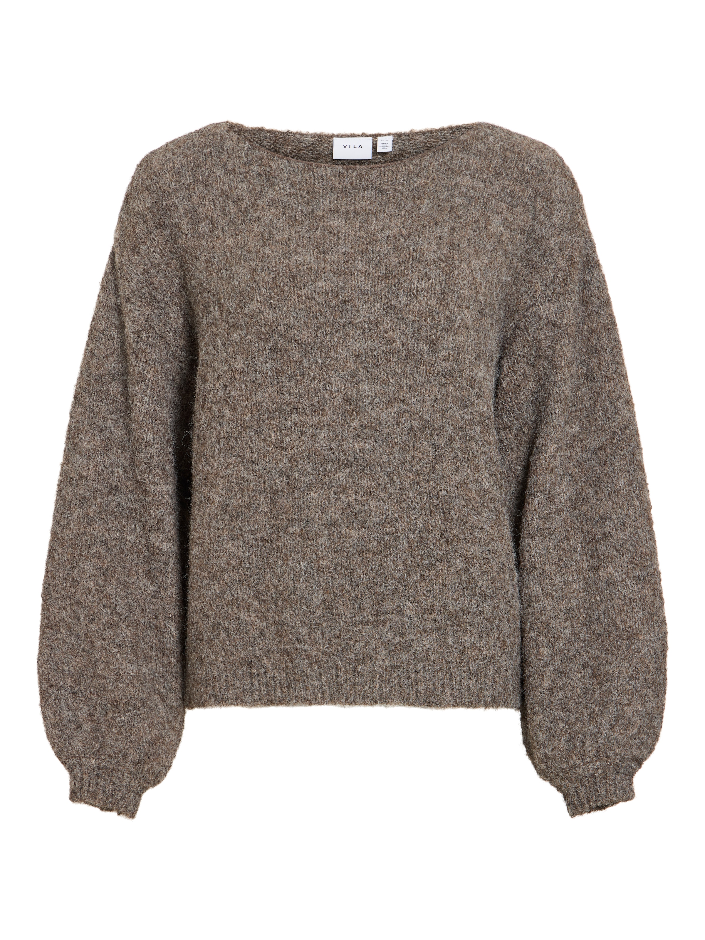 Vila Strickpullover »VIMARLEY L/S KNIT PULLOVER- NOOS« Materialmix, regular fit