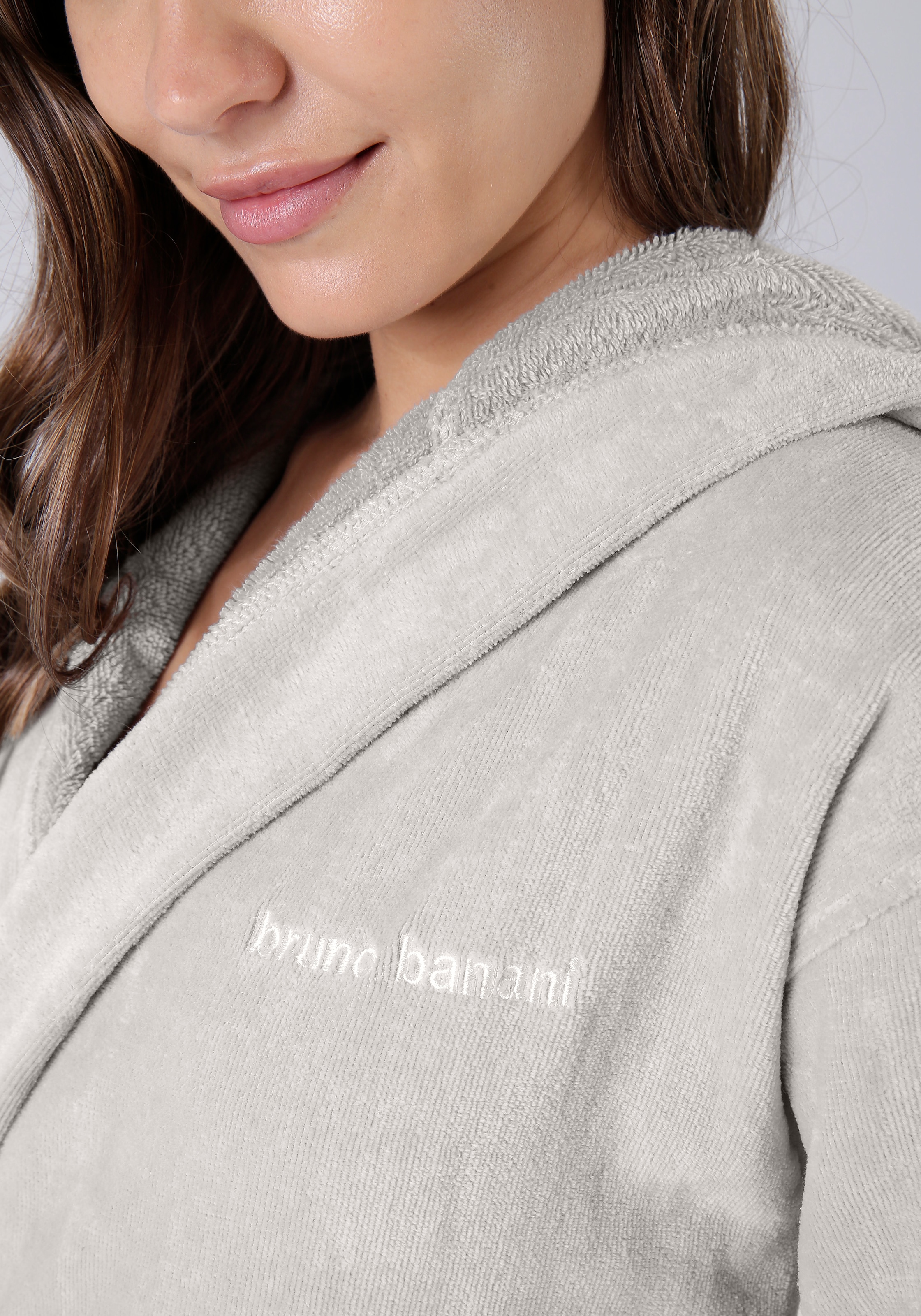 Bruno Banani Unisex-Bademantel »Daniel, ideal für Sauna & Spa, Hotelbademantel, Morgenmantel«, (1 St.), Damen & Herren Bademantel, lang, mit Taschen, S-5XL