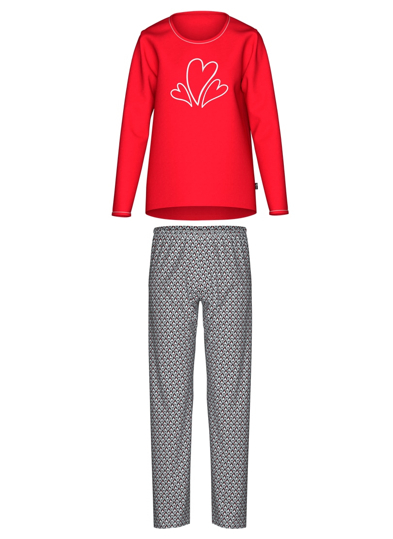 Trigema Schlafanzug »TRIGEMA Pyjama mit Herzmotiv« 1 Stk. tlg.,