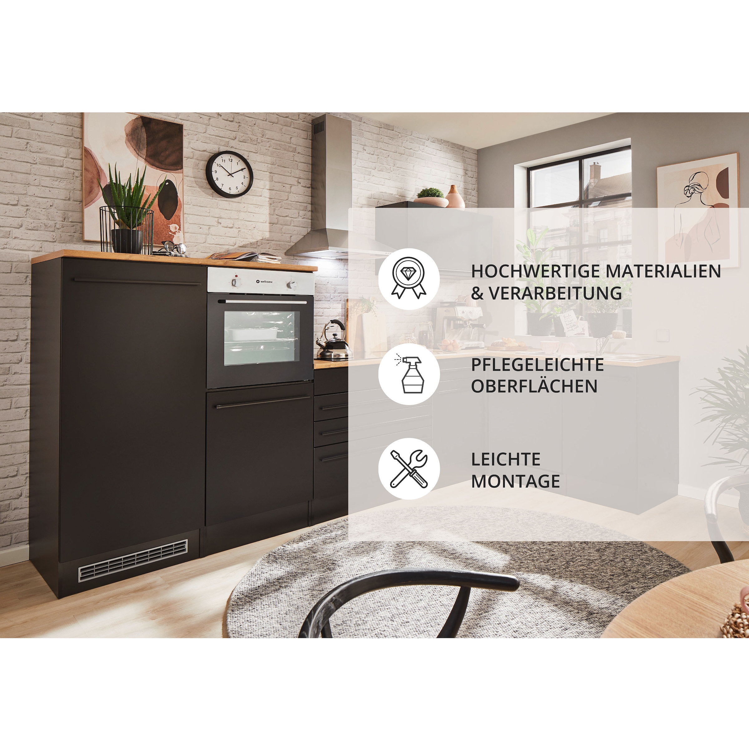 BASIC by Balculina Winkelküche »Jazz«, Stellbreite 320/175 cm, wahlweise mit E-Geräten