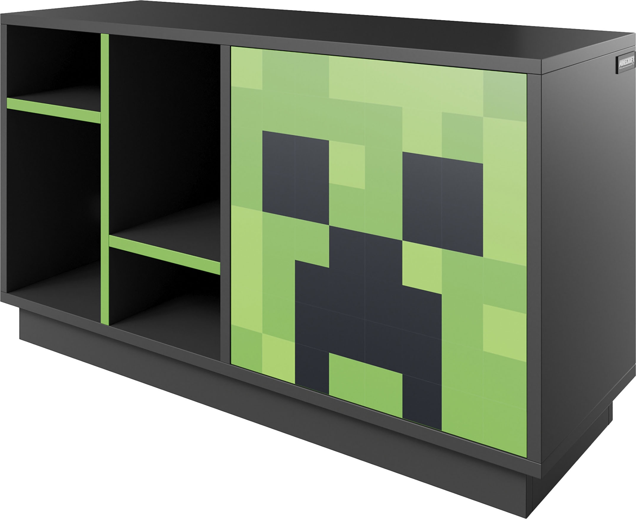 Phoenix Anthrazit Grün Lowboard "Minecraft Creeper Lowboard" Inkl Beleuchtung von Baur