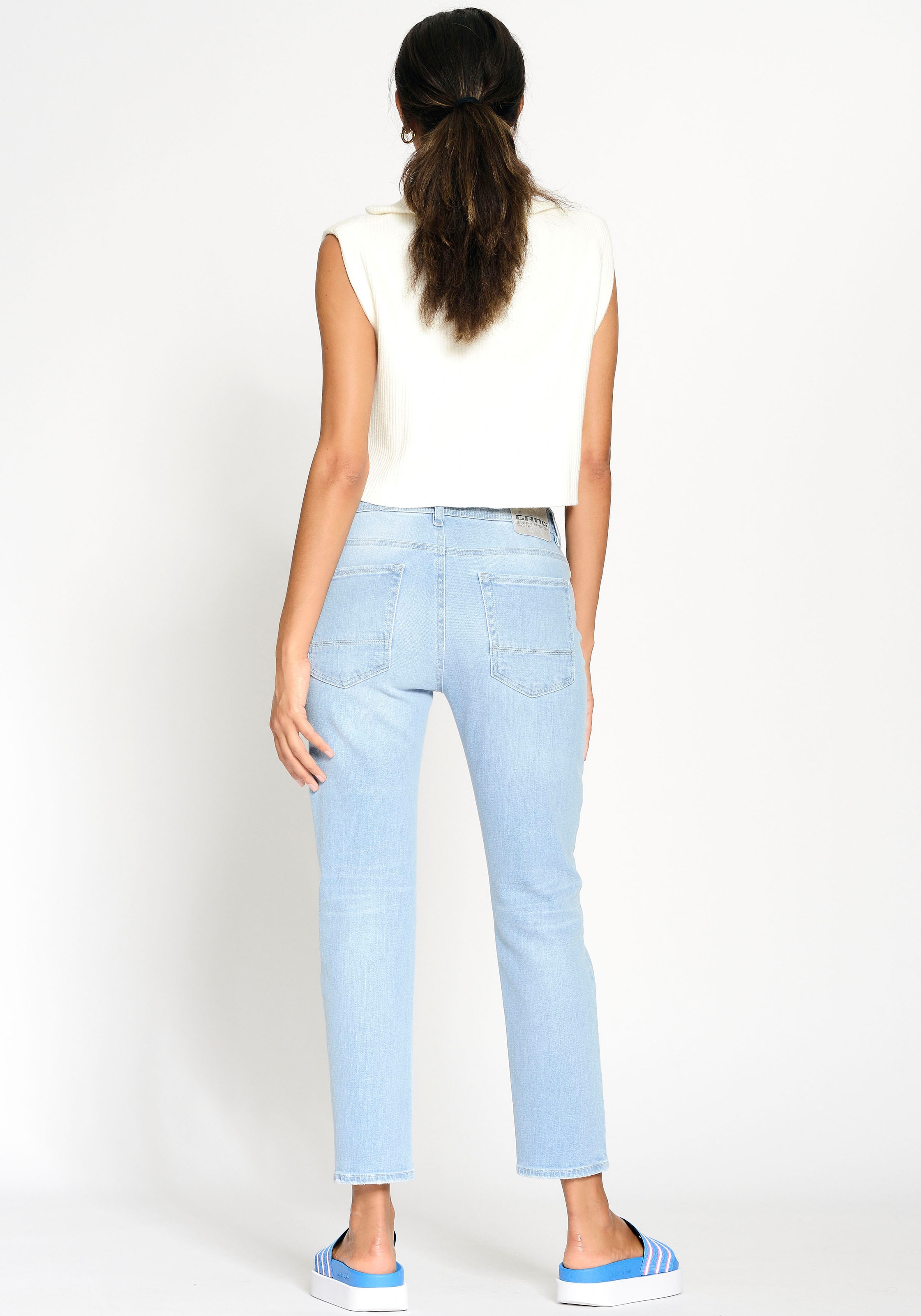 GANG Boyfriend-Jeans »94NICA CROPPED«, mit geraden und verkürzten Beinverlauf
