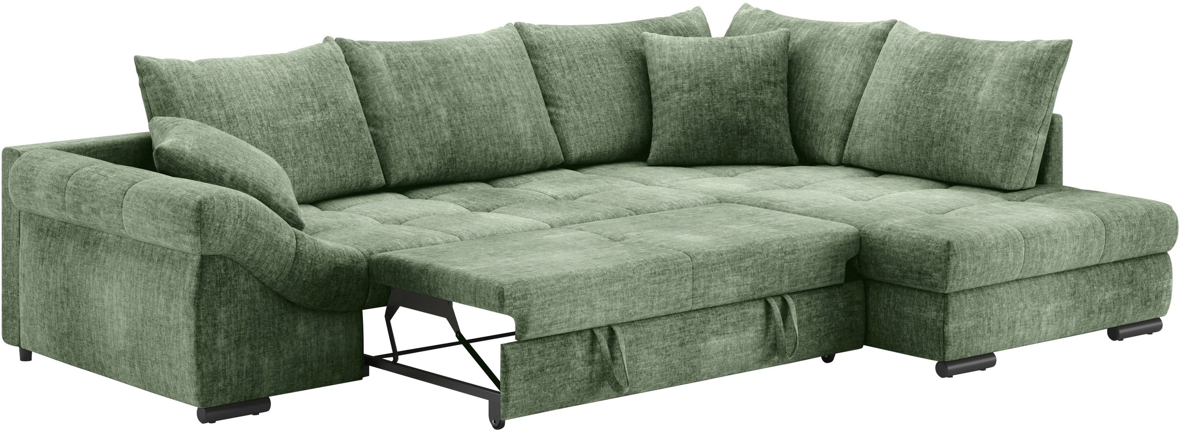 Mr. Couch Ecksofa »Allegro DuraFlex, L-Form«, Hochschläfer-Bettauszug, Kaltschaumpolsterung, bis 140 kg belastbar