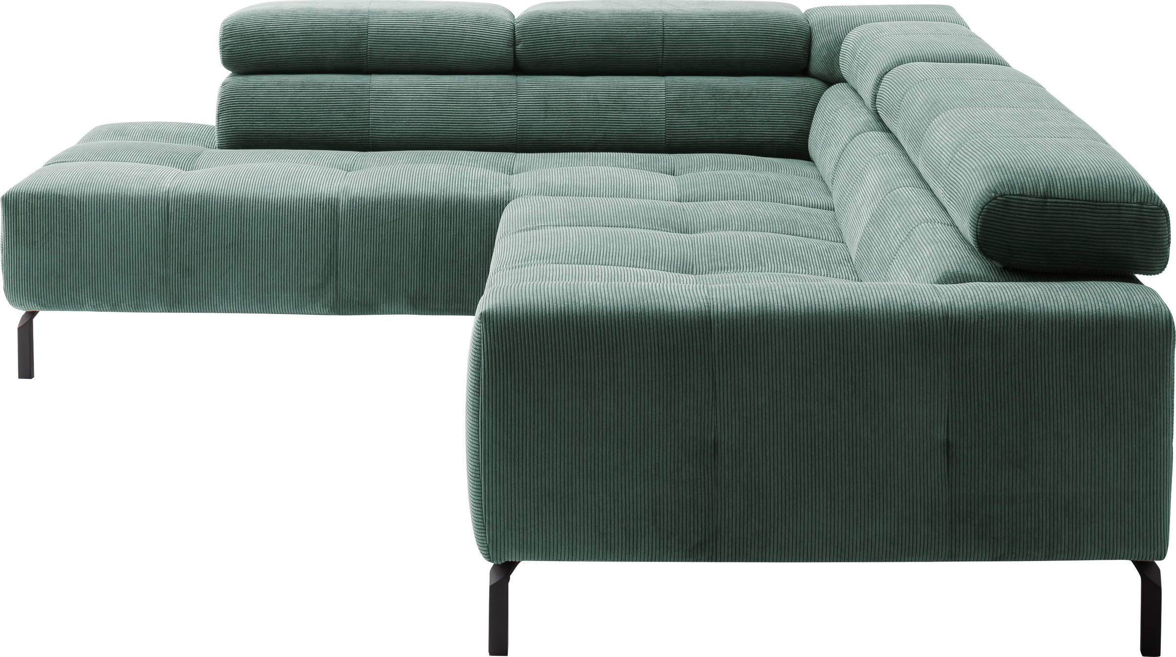 Places of Style Ecksofa »Cleveland, L-Form, incl. Kopfteilverstellung, Breite 276 cm«, wahlweise elektrischer Sitzvorzug