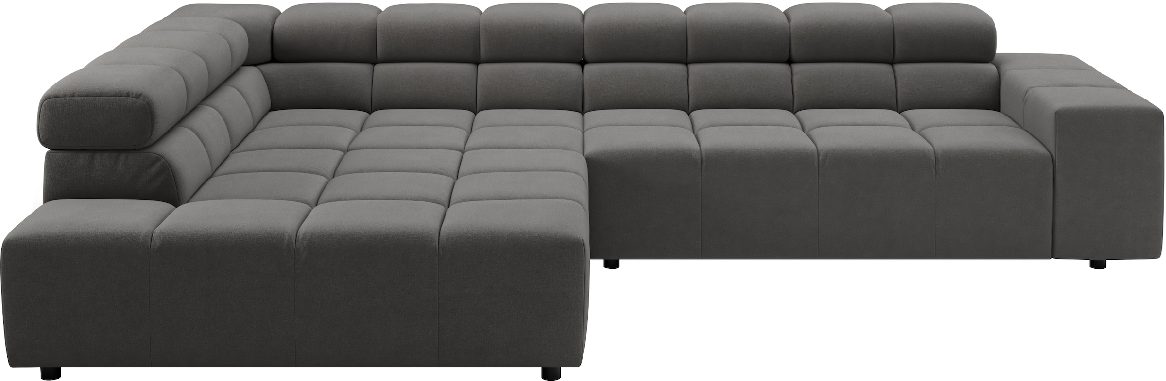 Home affaire Ecksofa "Ancona, Ecksofa, incl. Kopfteilverstellung, Breite 319 cm, L-Form" wahlweise elektrische Sitztiefenverstellung