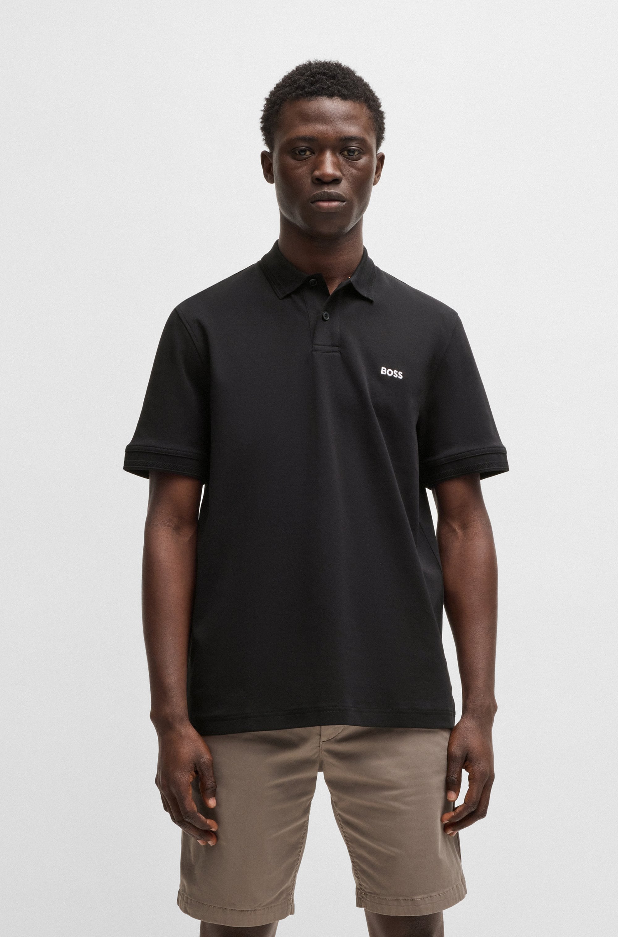 BOSS ORANGE Poloshirt "Pe Interlock", aus Baumwoll-Piqué mit Logo-Print Reg günstig online kaufen