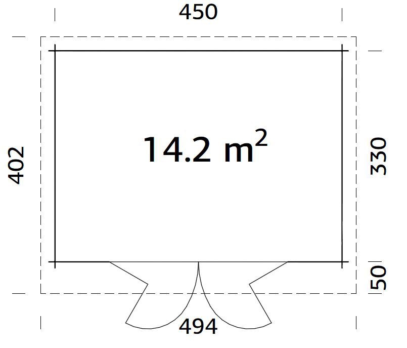 Palmako Gartenhaus »Lea«, (Set), 14,2 m², mit Fußboden im Gartenhaus