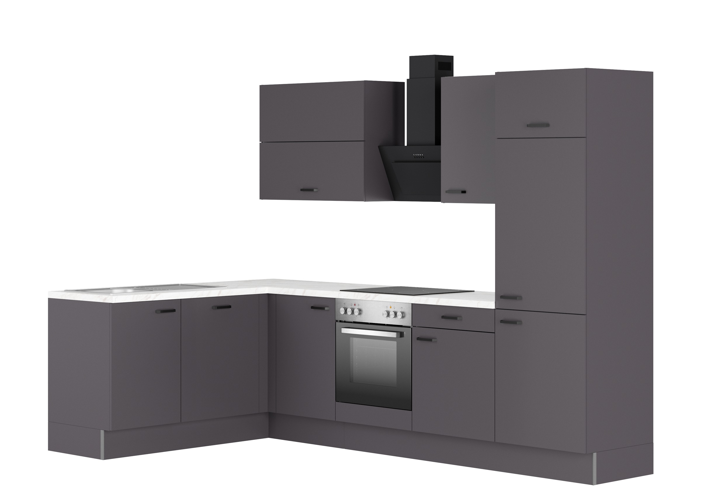 Thumbnail - KOCHSTATION Winkelküche "KS-Paula, Stellmaße rechts B/T 295/175 cm, links B/T 175/295 cm" Wahlweise Spüle rechts oder li...