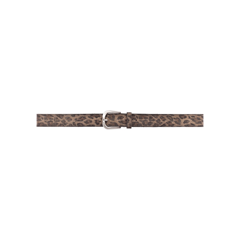 Vanzetti Ledergürtel mit dunklen Airbrushkanten Animal-Print schlichte Dornschließe SV11788